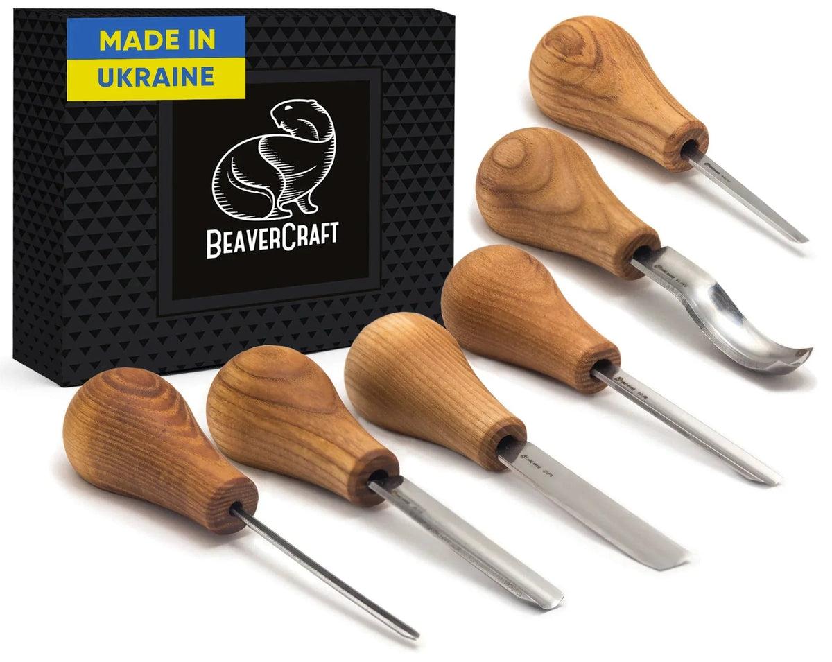Juego de formones para tallado en madera SC05 de Beaver Craft, 6 piezas