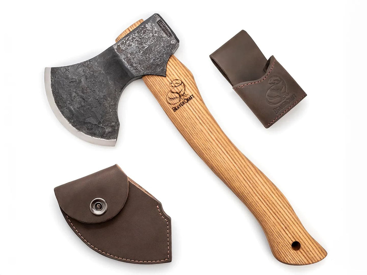 Hacha con protector de filo AX3 Bushcraft Hacha de partir