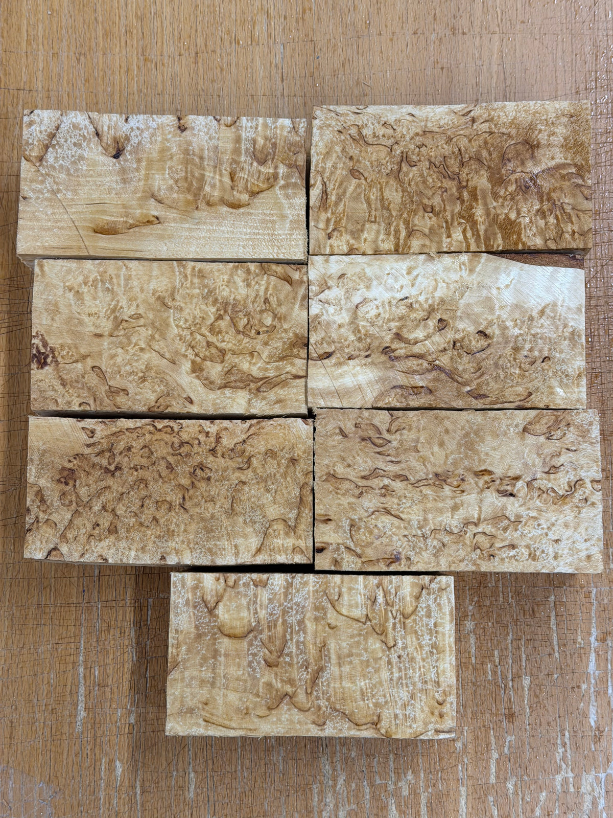 Bloque para tallar taza natural abedul rizado abedul masur MBS aprox. 55x77x135mm