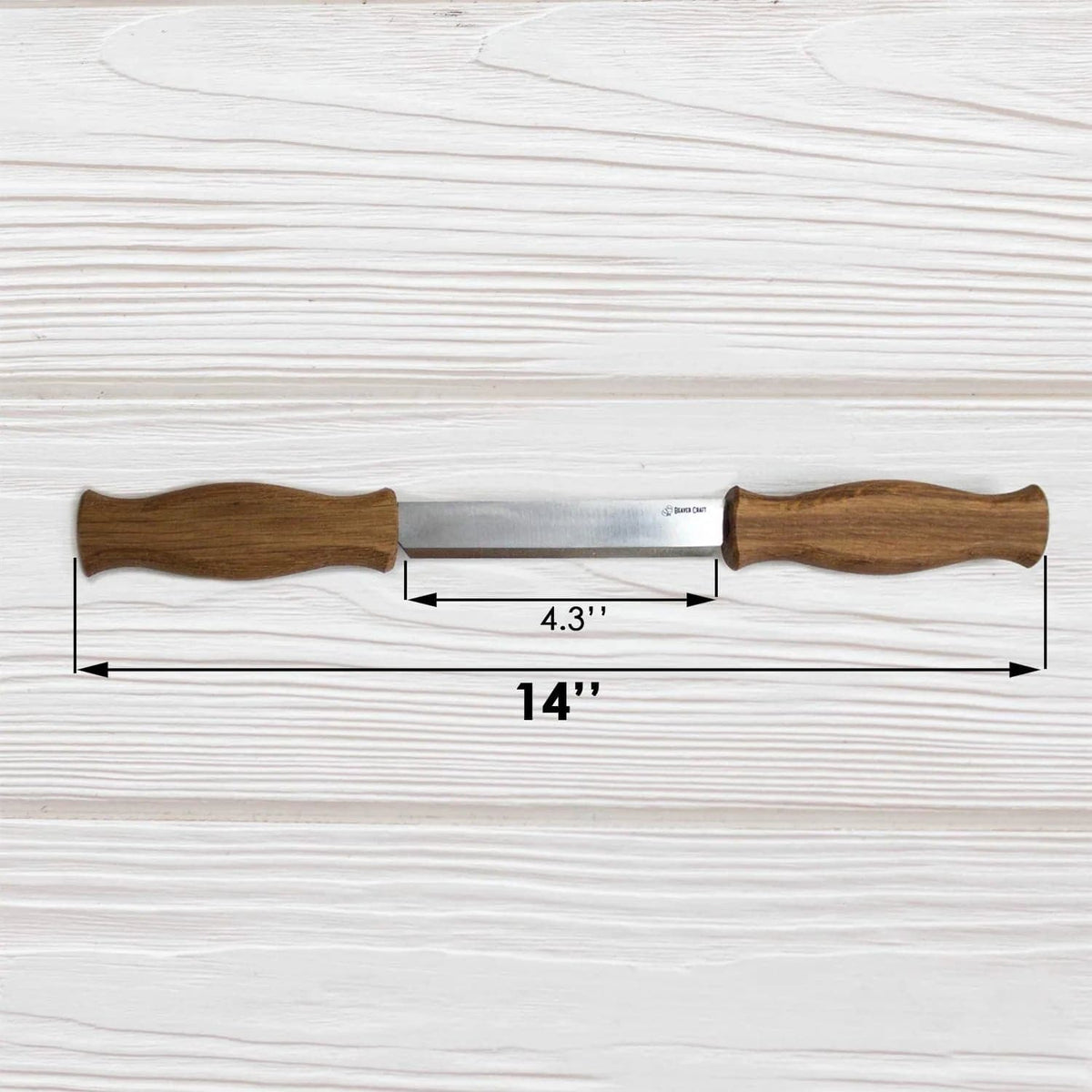 Cuchillo de tallar 120 mm incl. funda de cuero (DK1S)