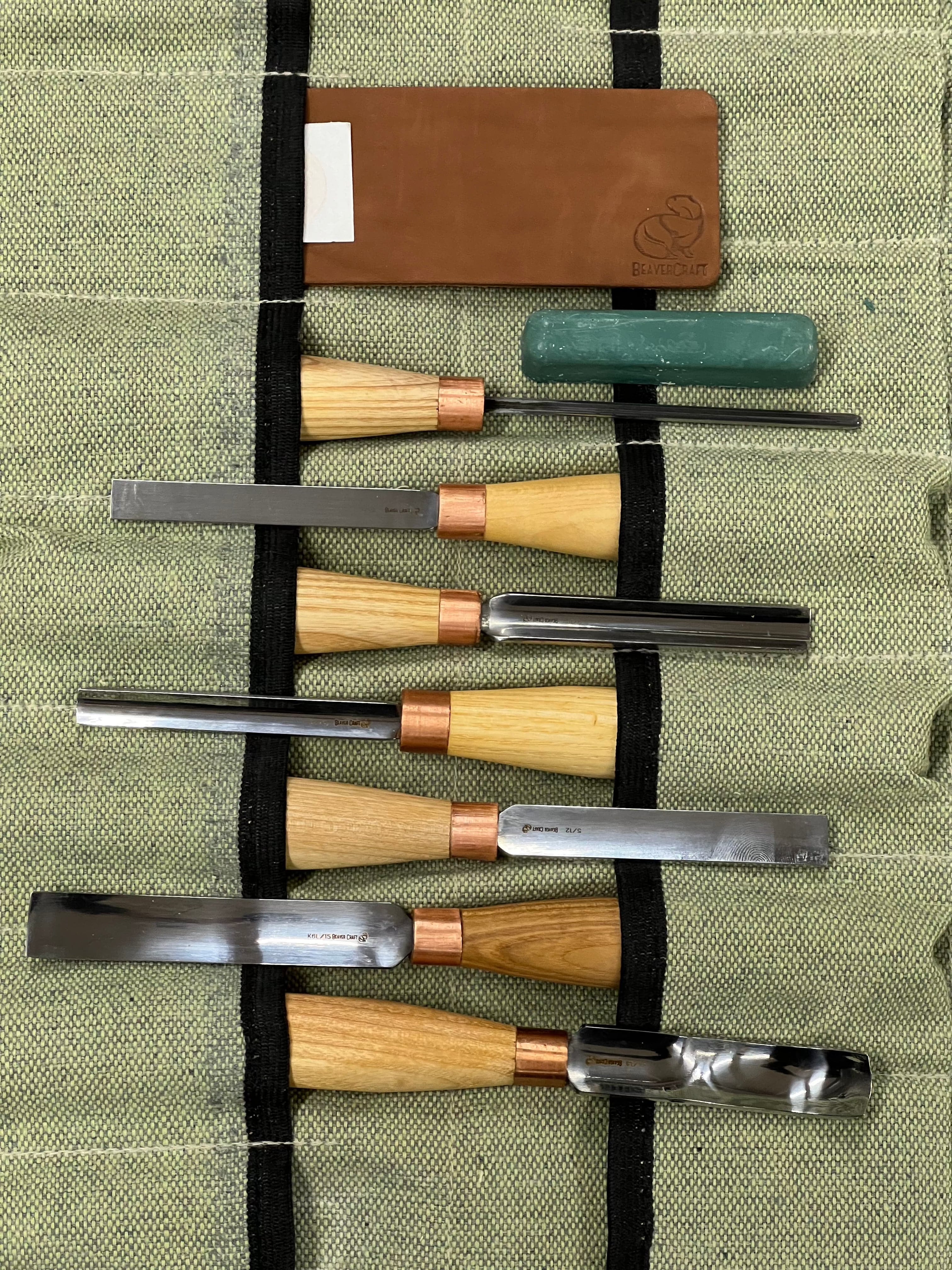 Juego de gubias para tallar madera SC03 de Beaver Craft, 7 piezas