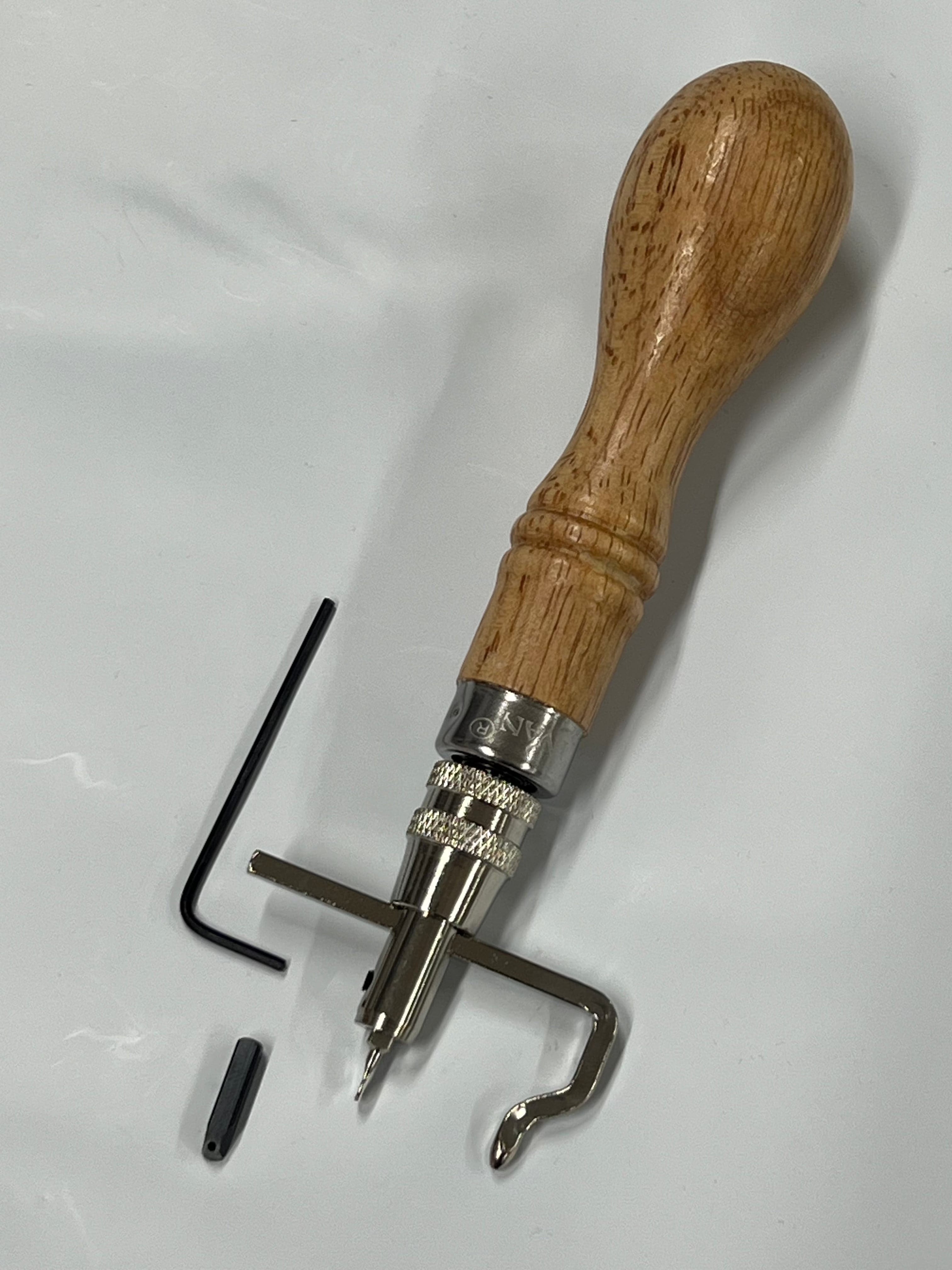 Ranurador ajustable para fundas de cuero