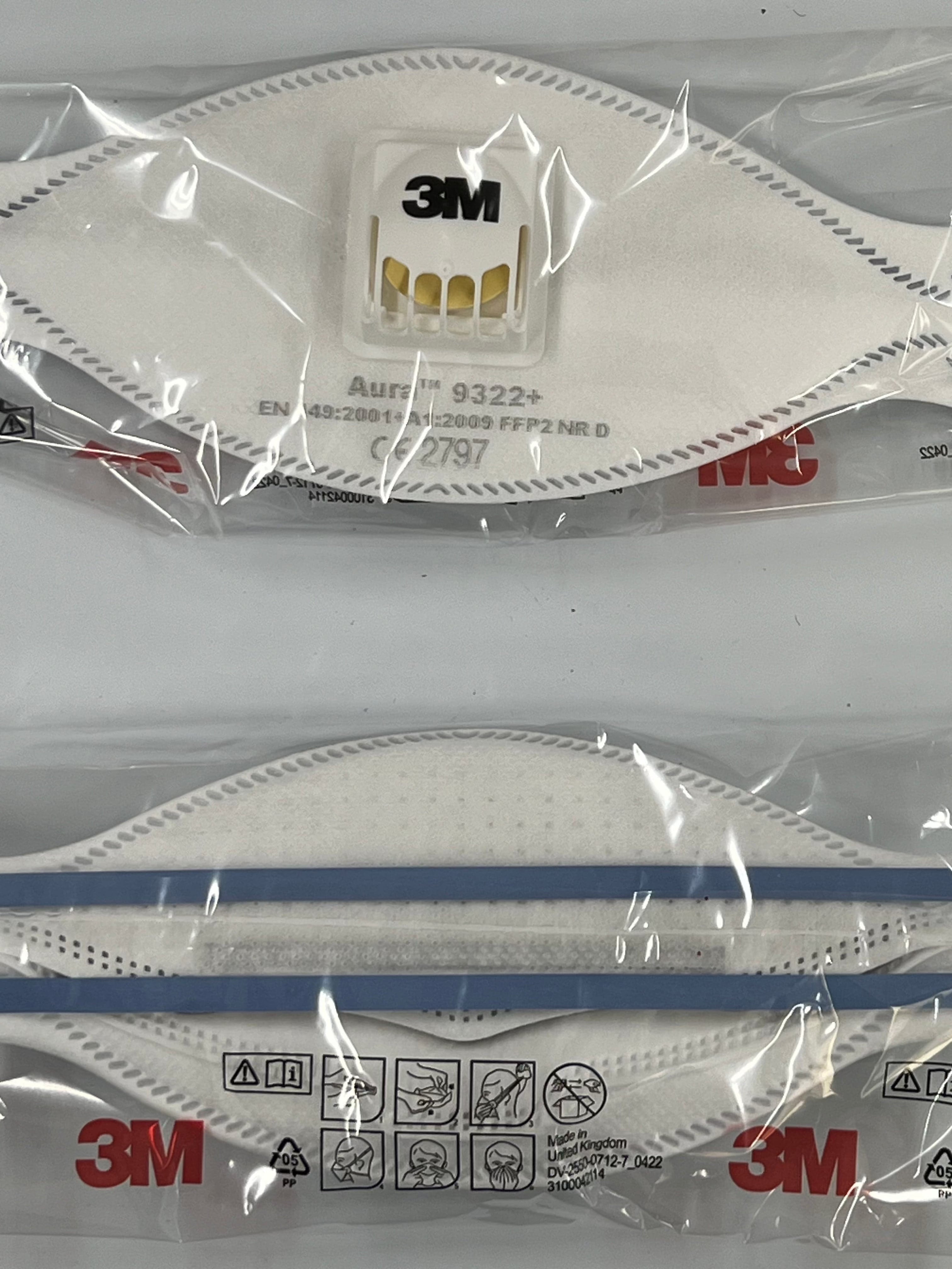 Mascarillas para partículas 3M Aura con válvula
