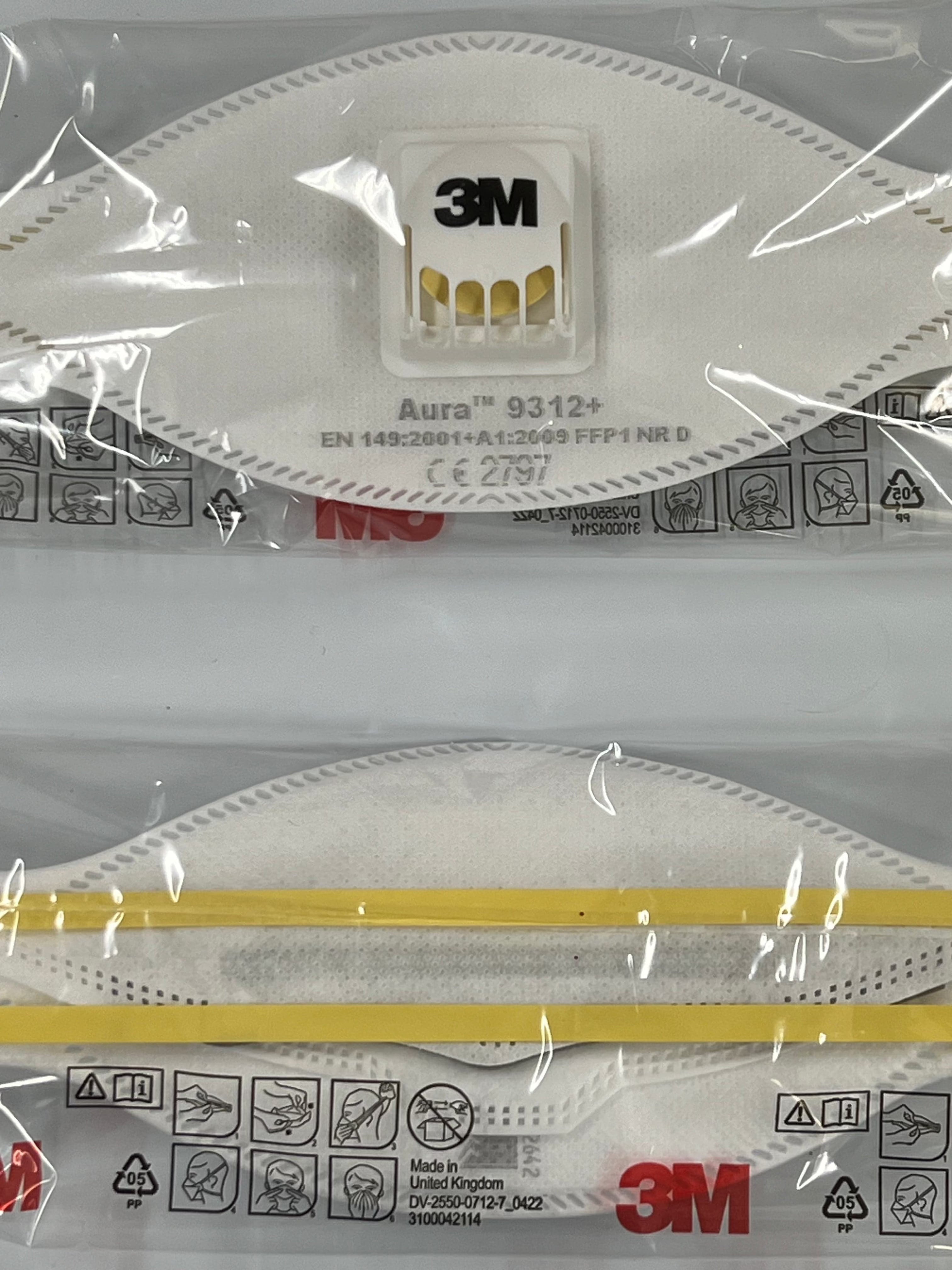 Mascarillas para partículas 3M Aura con válvula