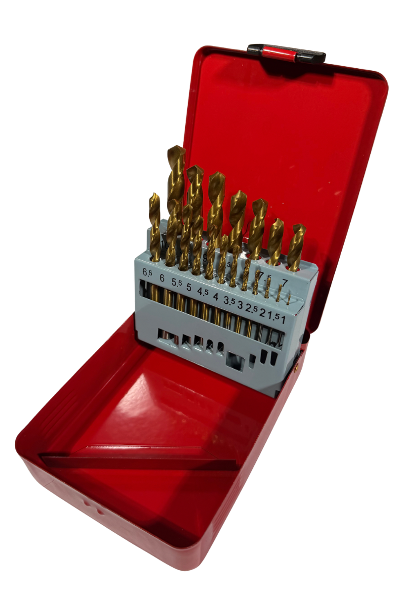 Juego de 19 brocas universales de 1-10 mm para acero