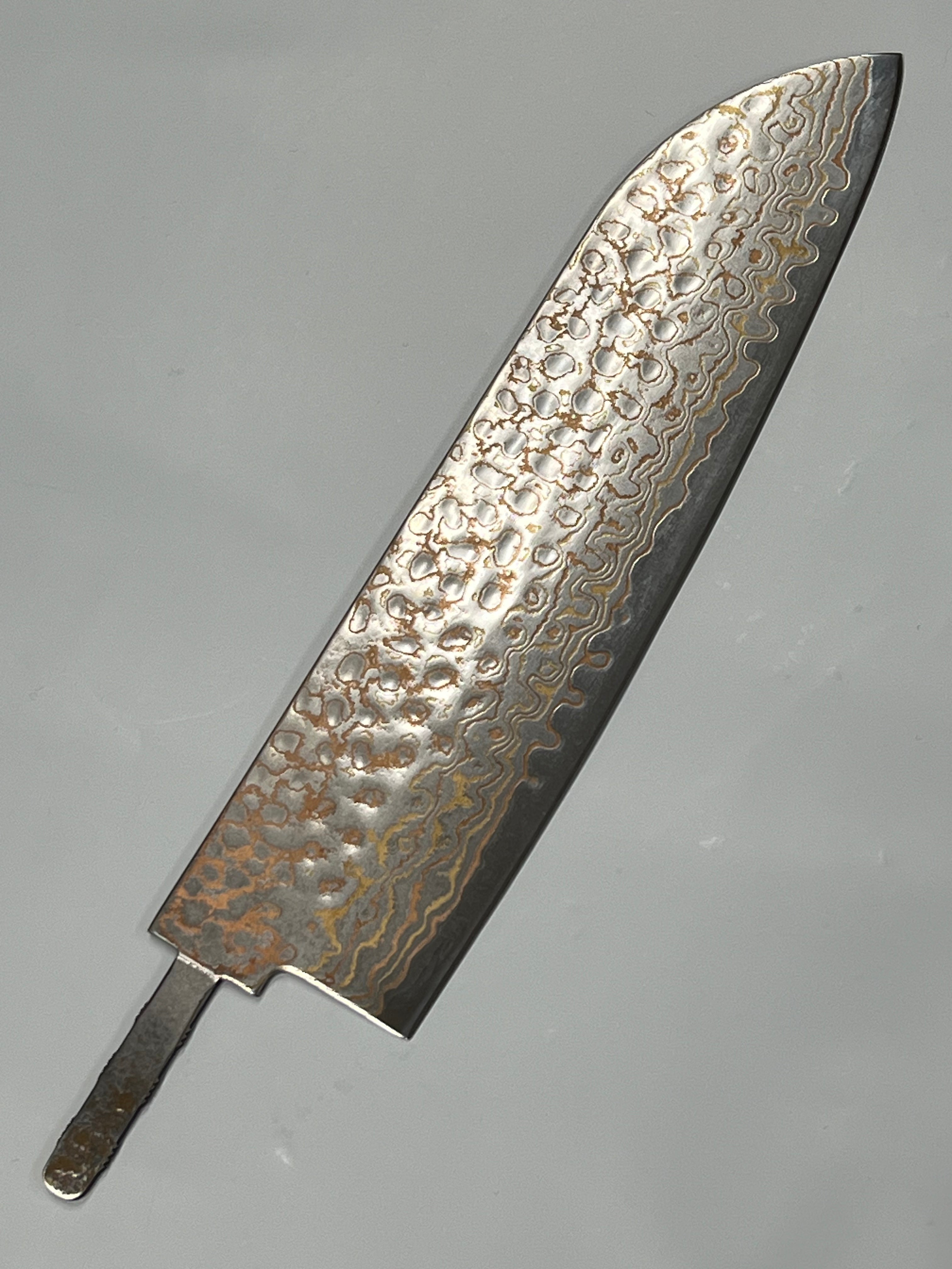 Santoku 200 mm, acero inoxidable, damasco de cobre