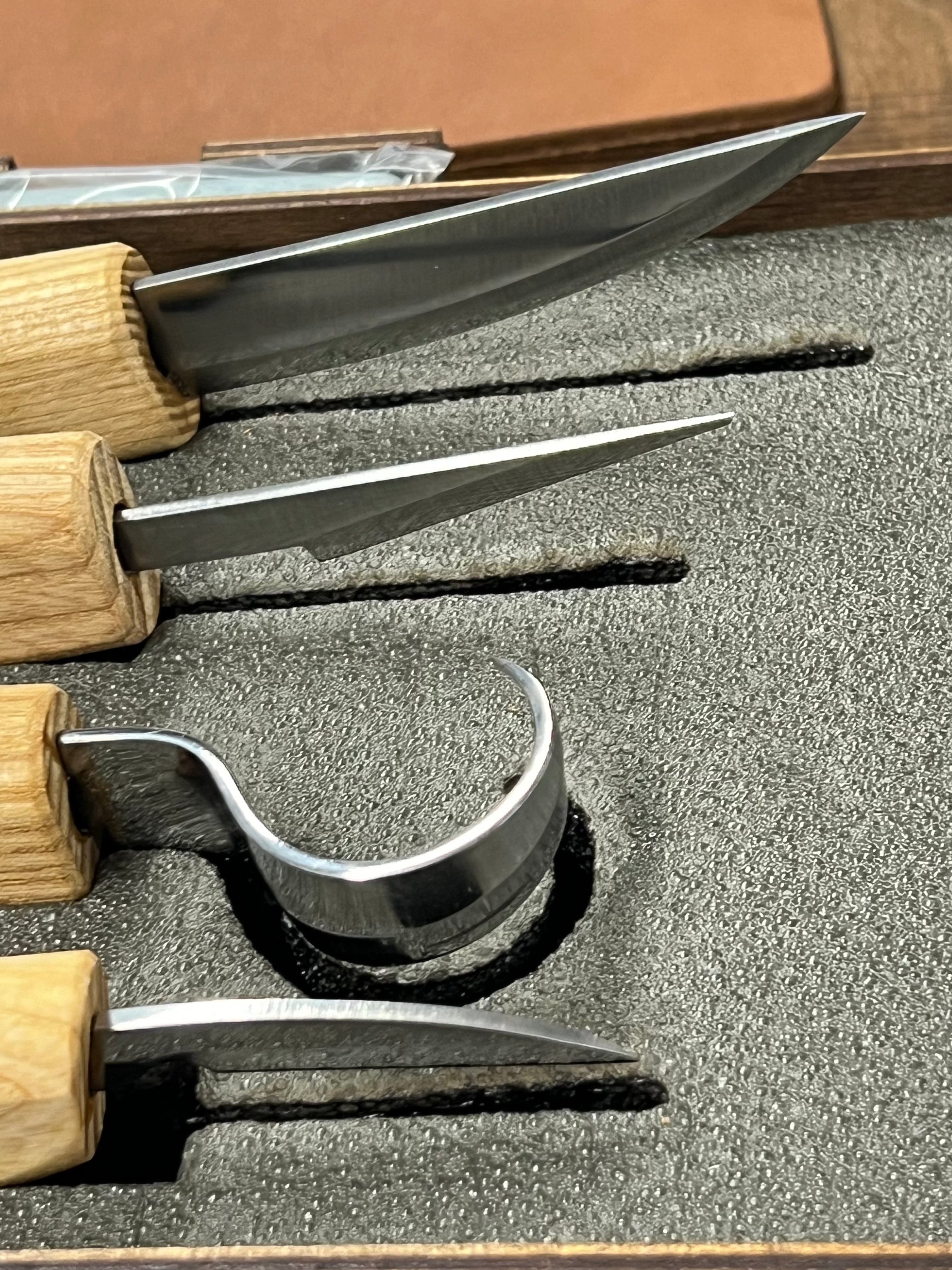 Juego de formones para tallar madera S09 en caja con 4 piezas