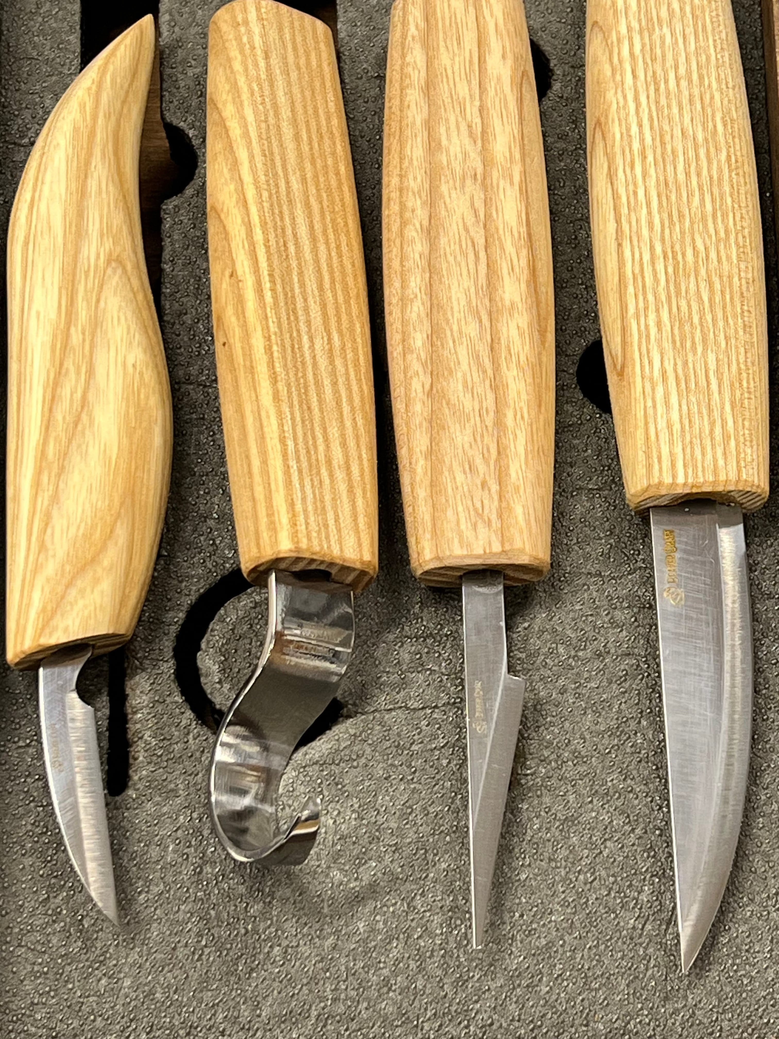Juego de formones para tallar madera S09 en caja con 4 piezas