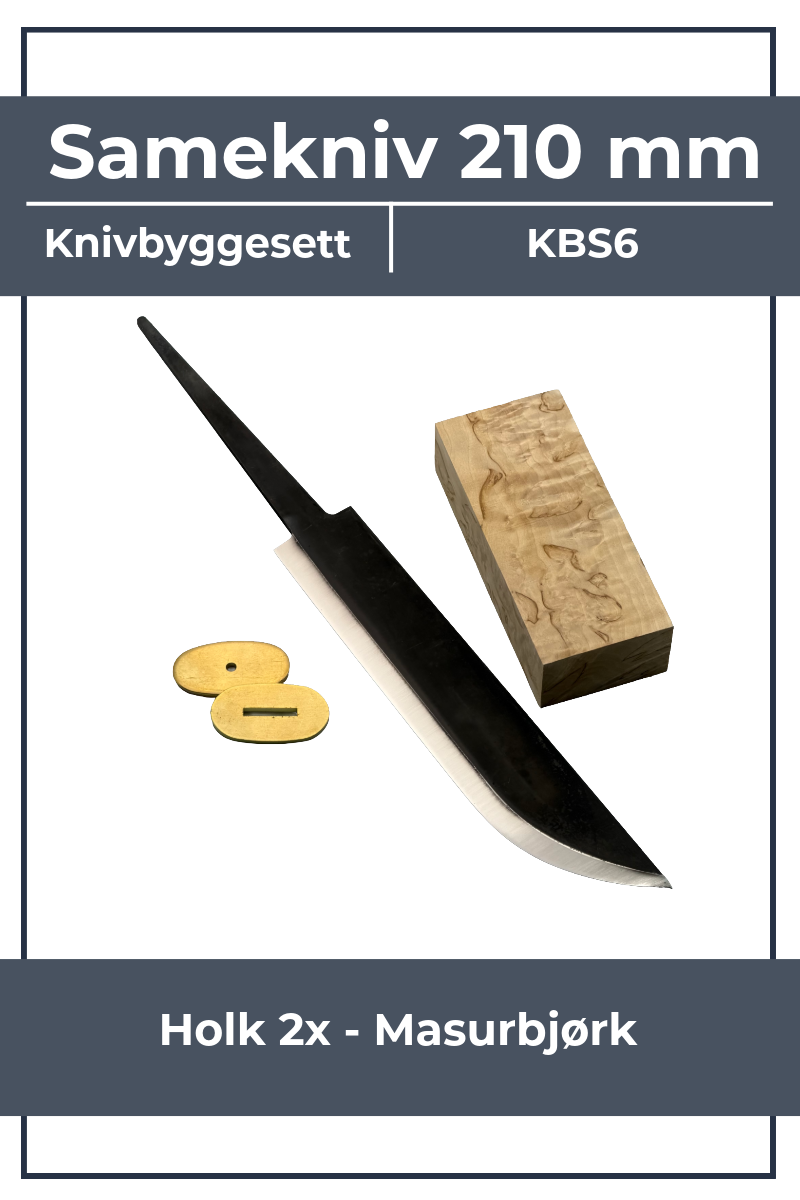 Kit de montaje de cuchillo KBS6 - Cuchillo sami Leuku de 210 mm