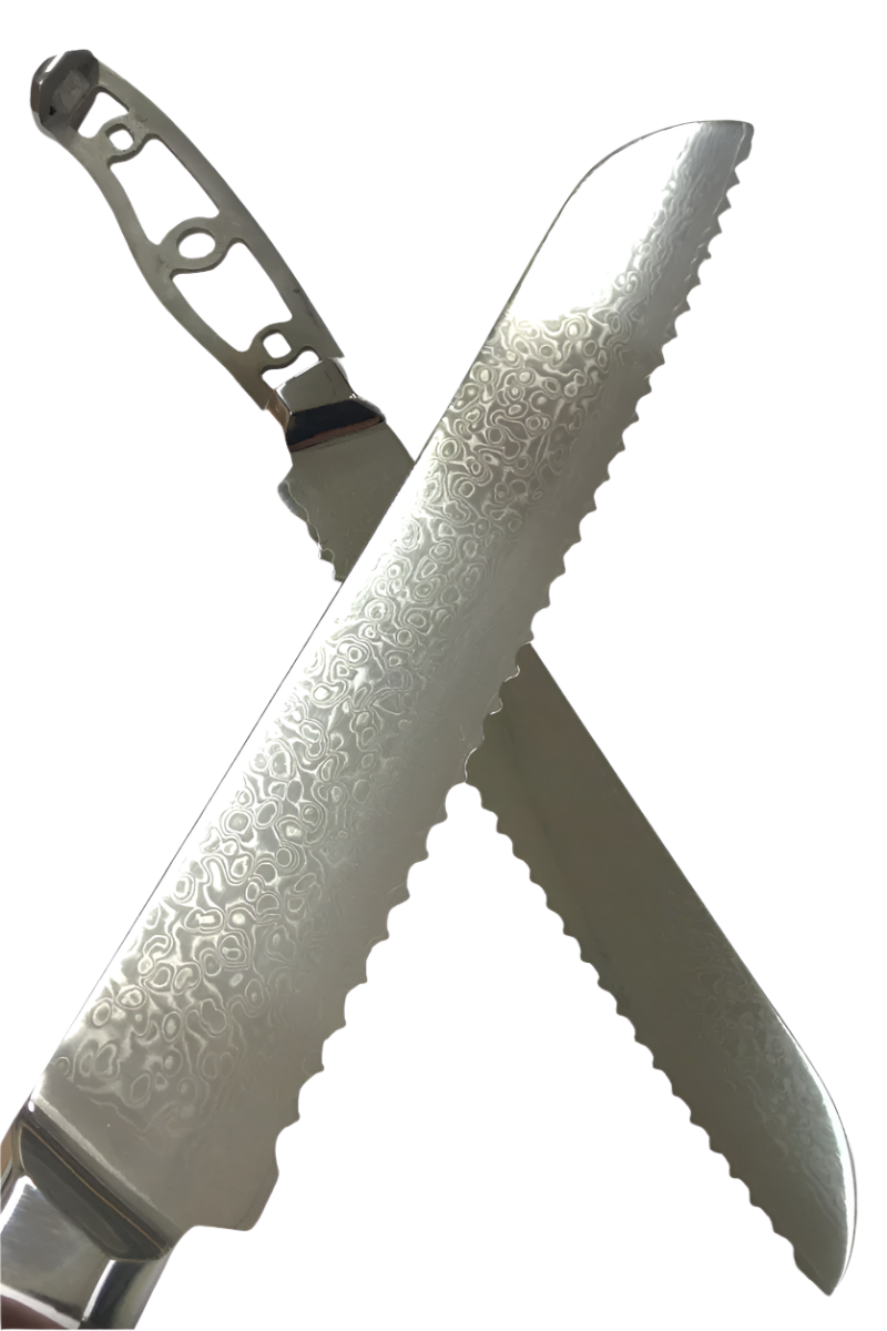 Hoja de cuchillo de pan - Cuchillo de chef de Damasco VG10