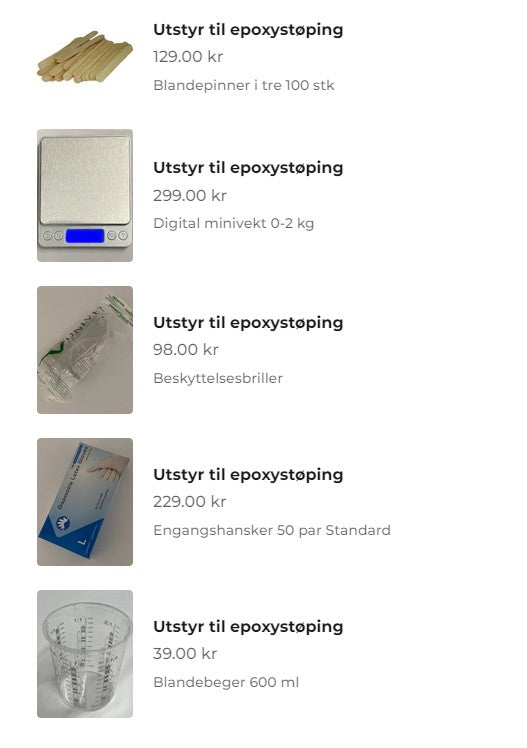 Kit de inicio para vertido de resina epoxi: todo el equipo necesario para empezar