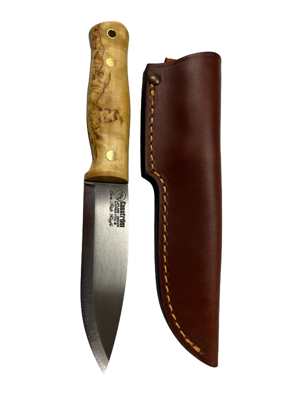 Cuchillo Casström Lars Fält con funda de cuero y cordón de cuero