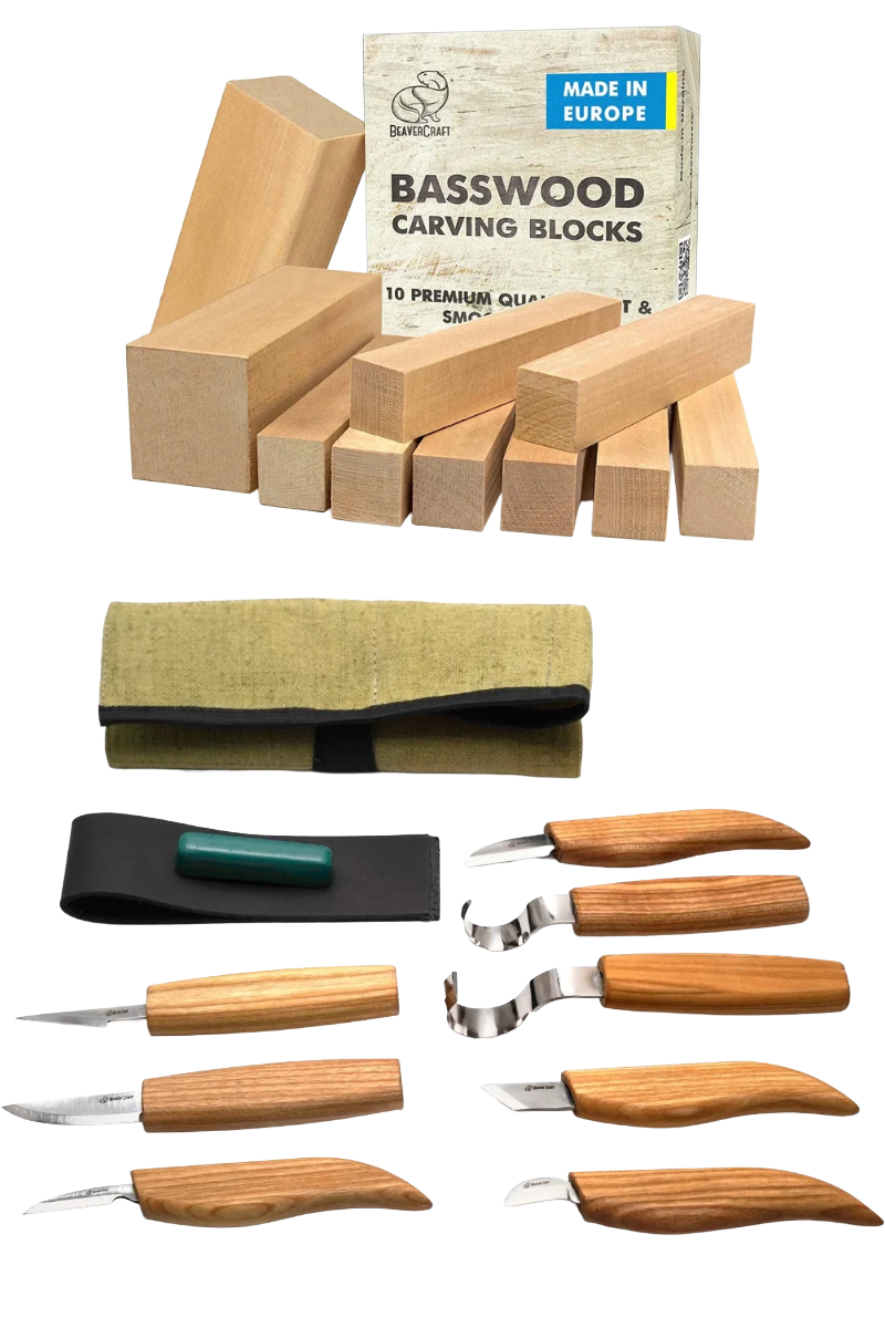 Set de inicio para tallado en madera Premium