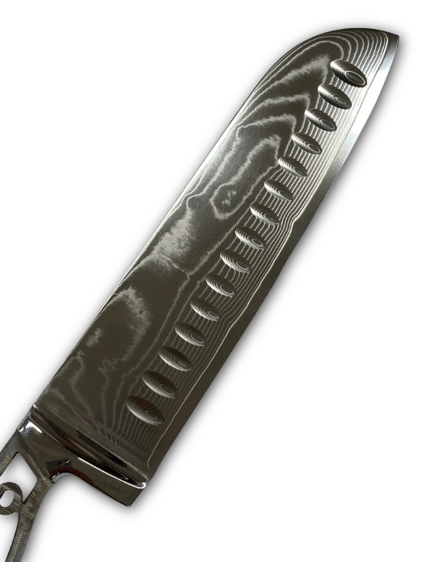 Santoku - Cuchillo de chef de acero de Damasco VG10 FT1-M