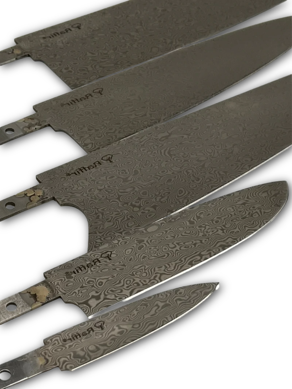 Cuchillo de cocina escandinavo de damasco