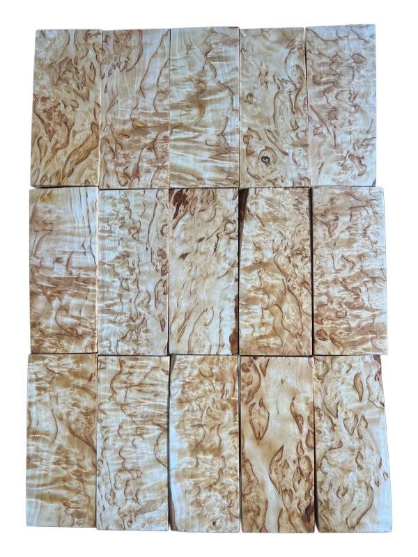 Abedul verrugoso natural Abedul carelio Extra grande aprox. 40x50x120mm