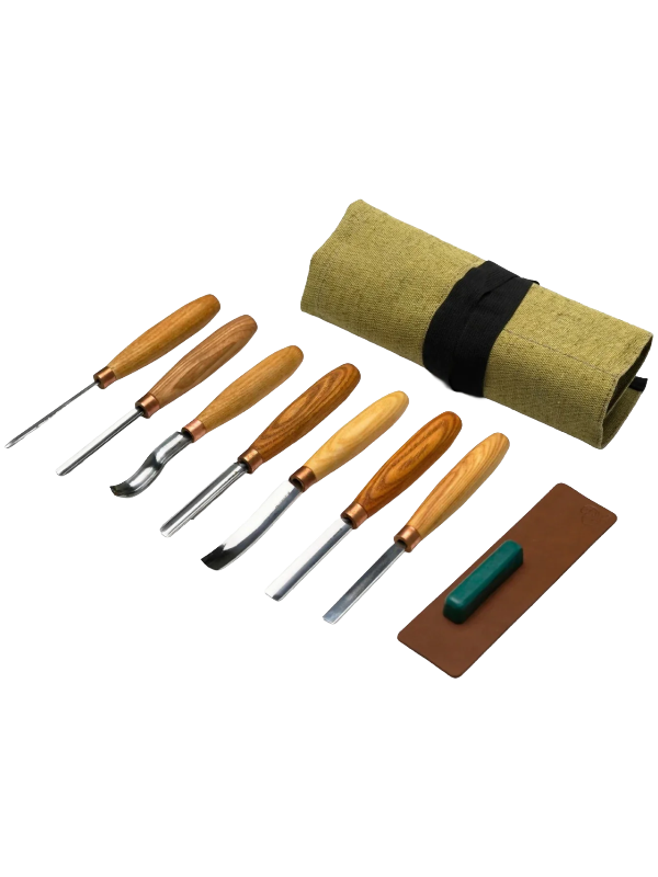Juego de gubias para tallar madera SC03 de Beaver Craft, 7 piezas