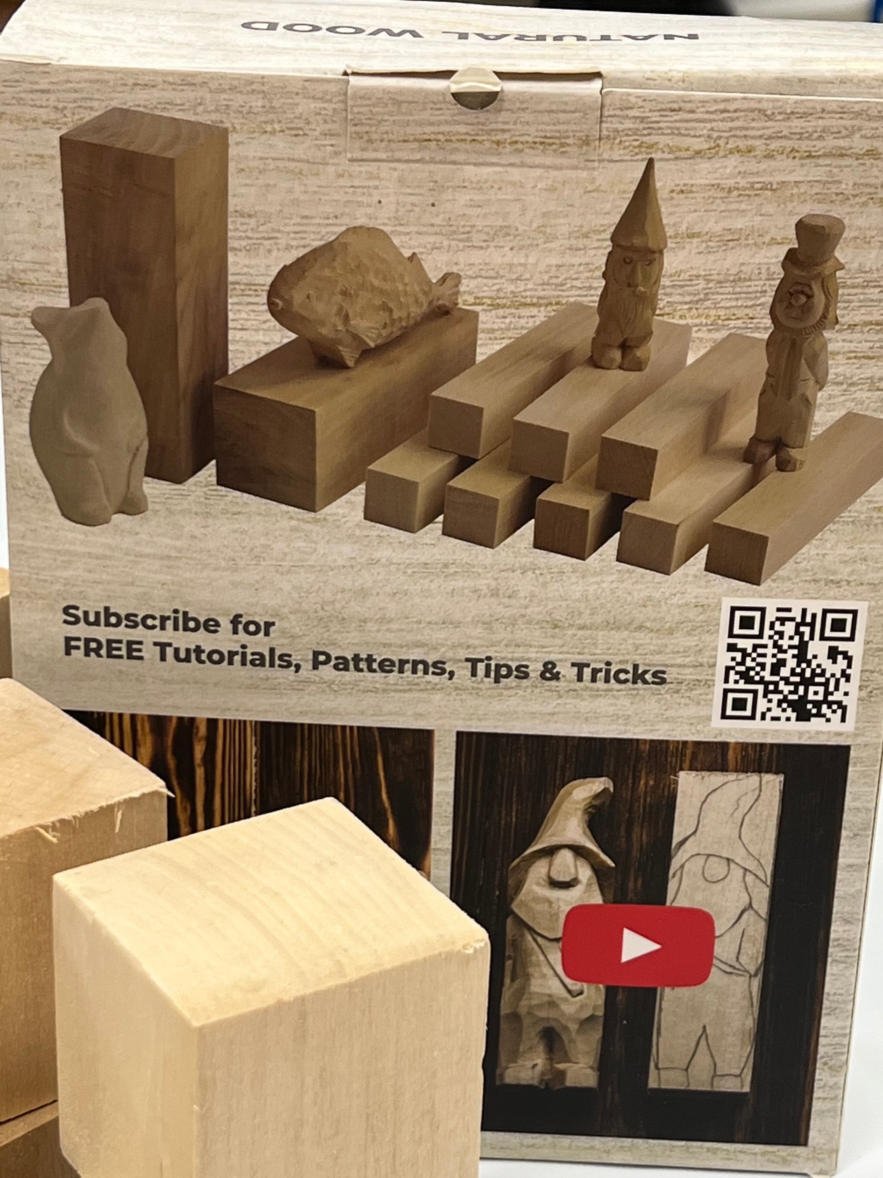 Bloques de madera de tilo para tallar BW18, paquete de 18 unidades de Beaver Craft