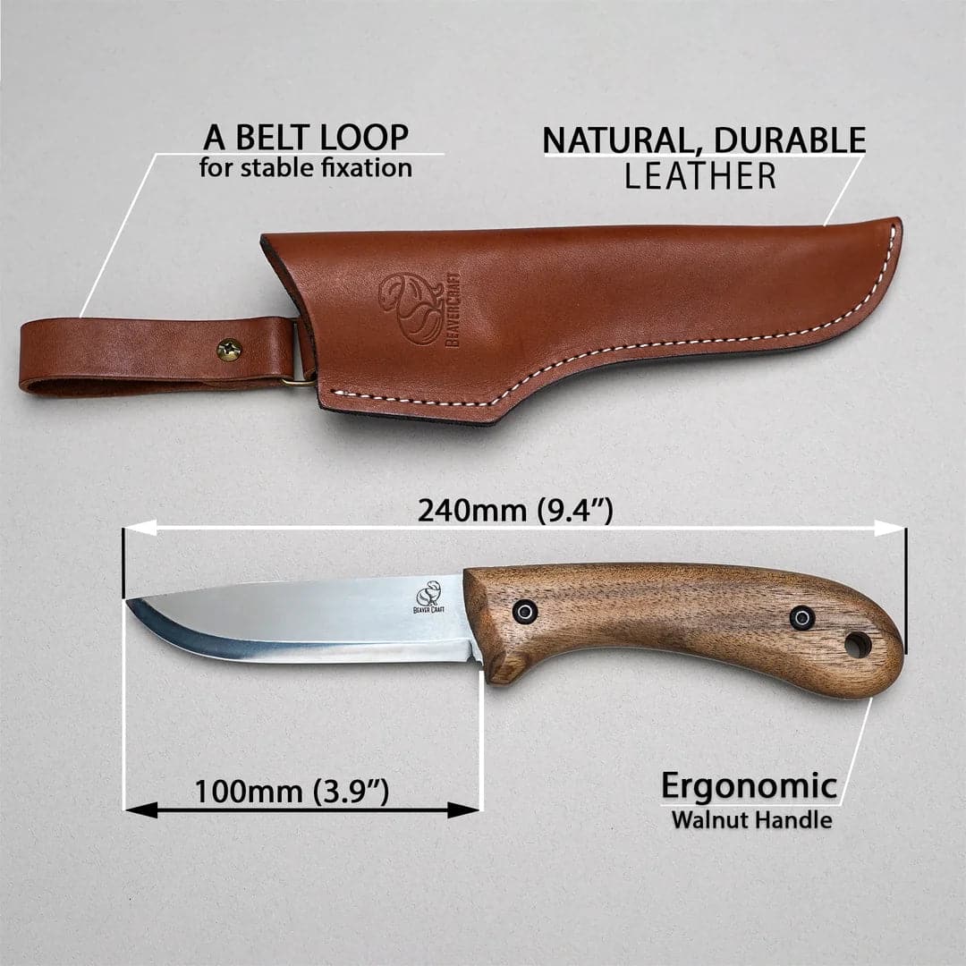 Cuchillo de bushcraft BSH2 Glacier con funda