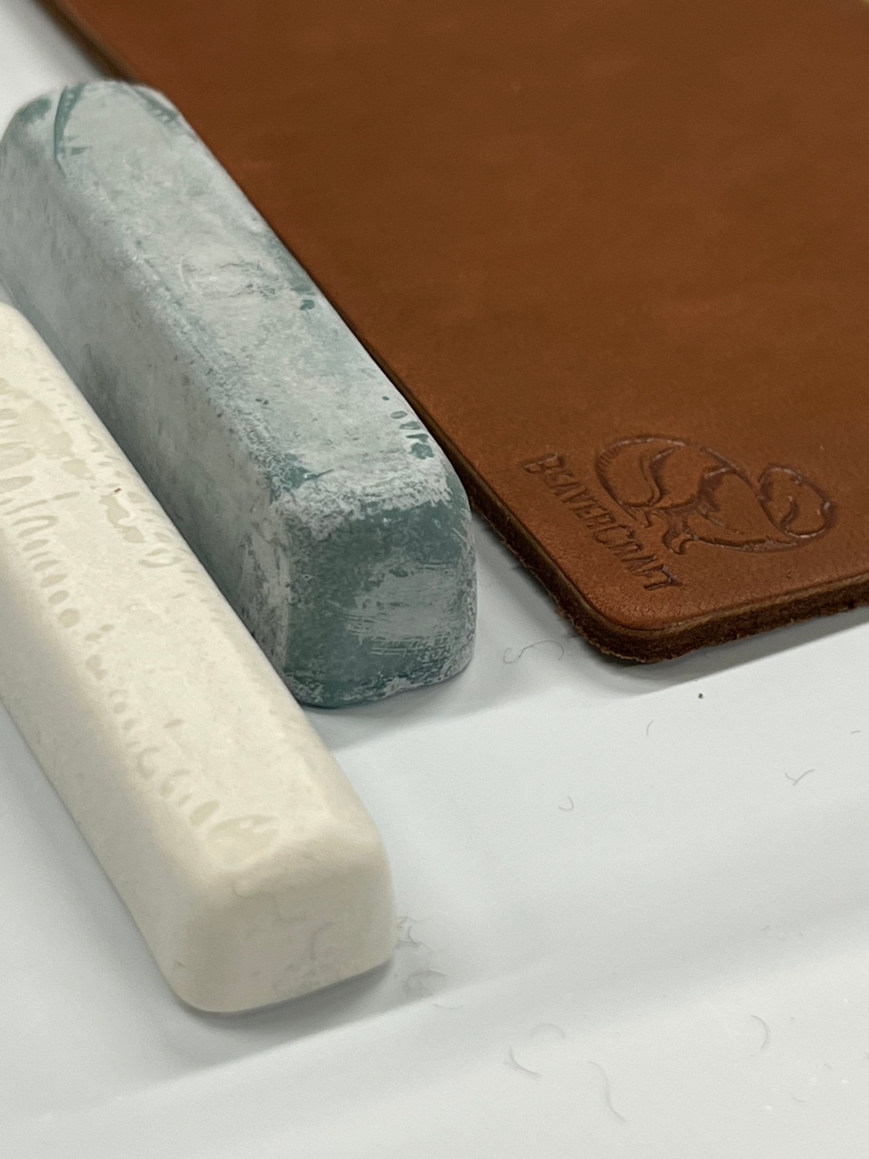 Asentador de cuero 200x75mm incl. 2 tipos de pasta de pulir