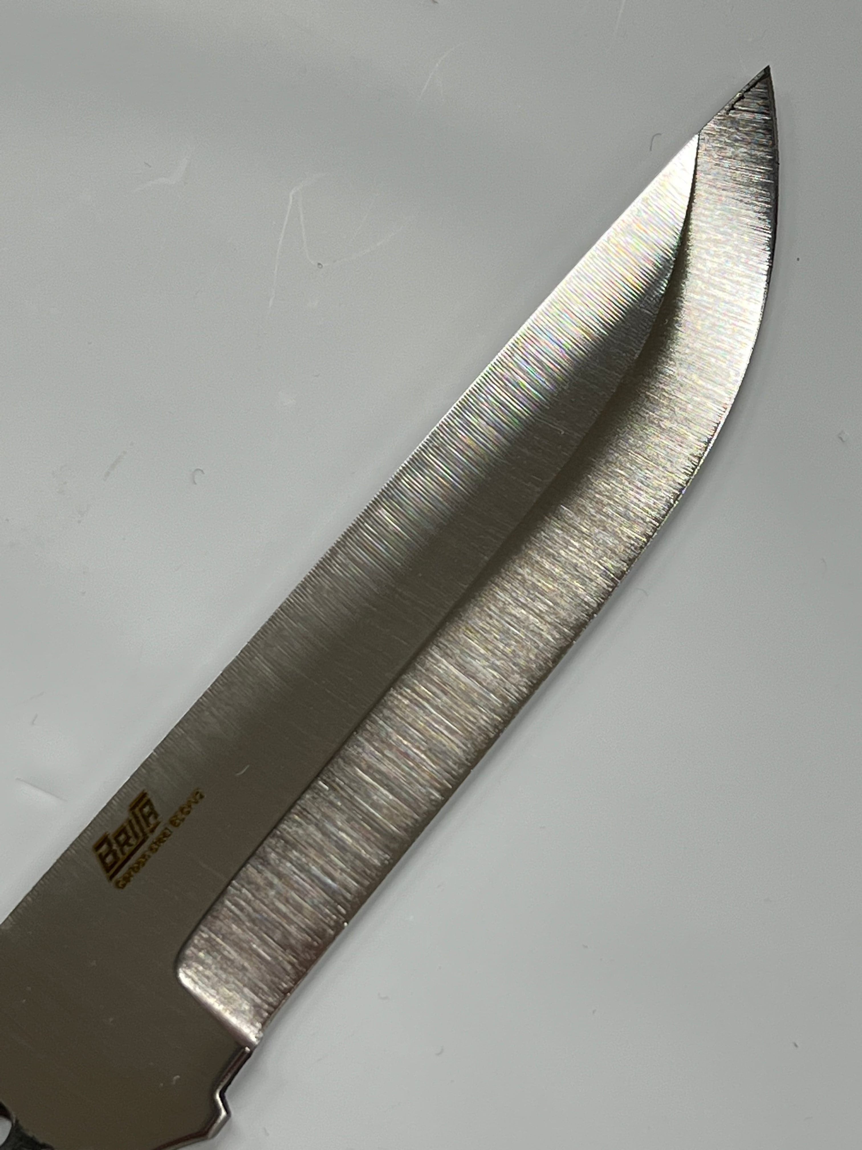 Hoja de cuchillo Brisa Trooper 115 Scandi de acero al carbono 80CrV2
