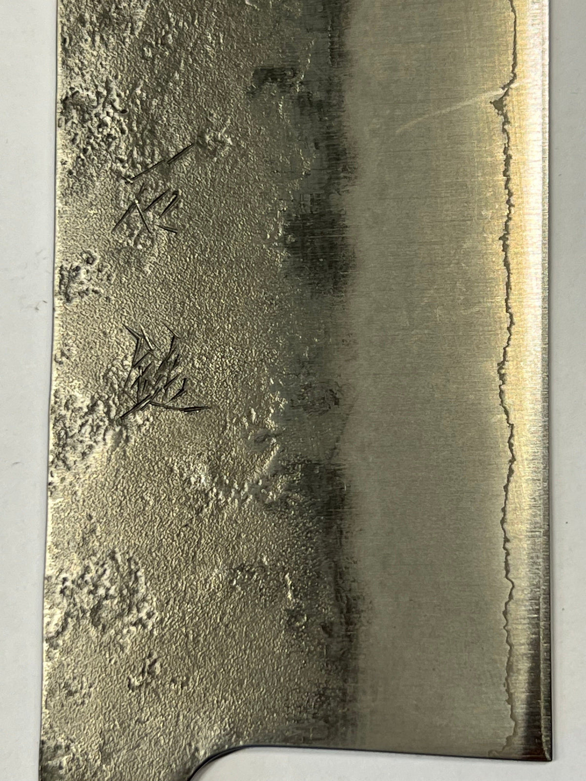 Hoja de cuchillo japonesa forjada a mano Nakiri 165 Silver3