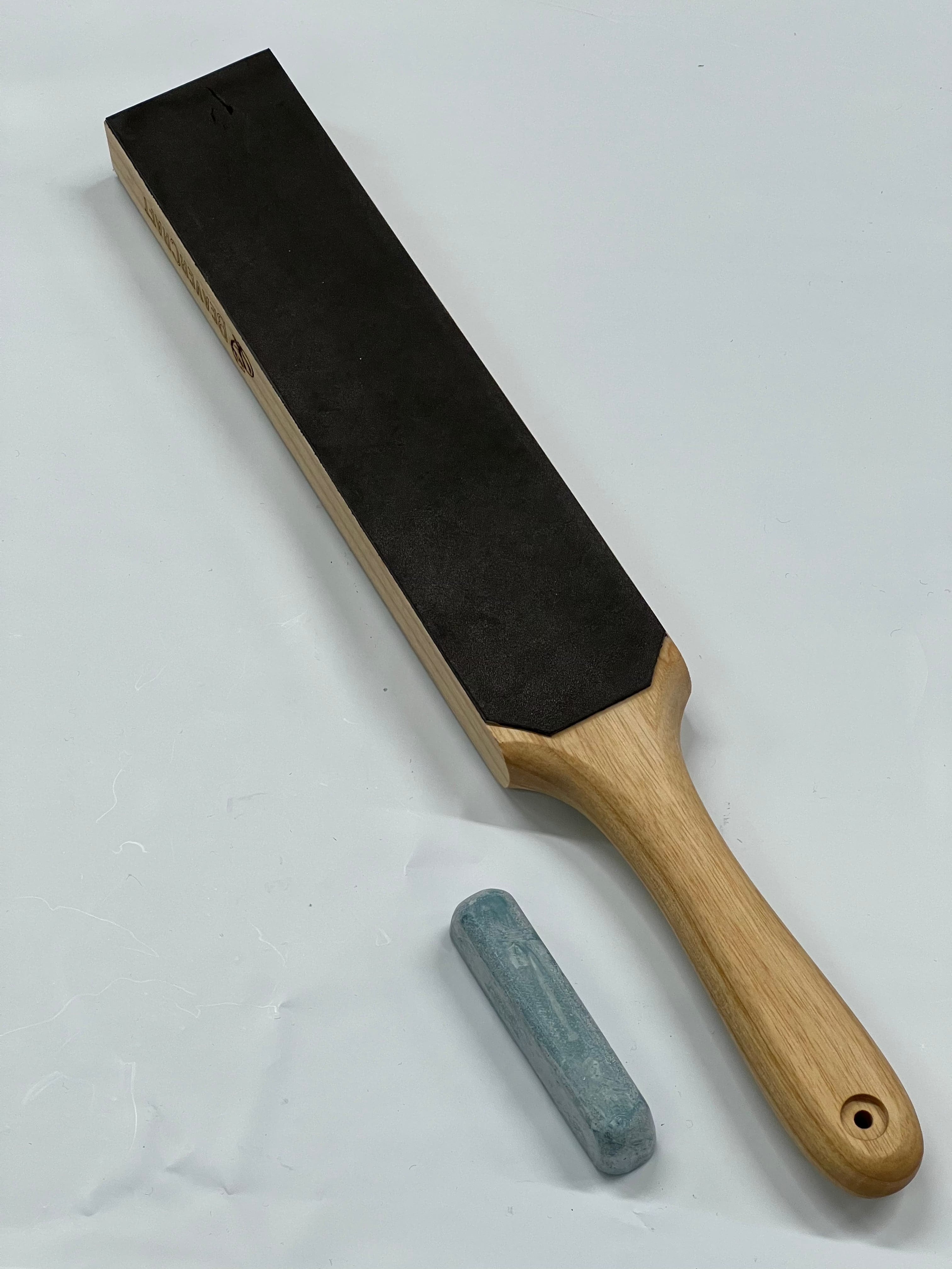 Asentador de cuero de doble cara 220x50 con pasta de pulido LS6P1