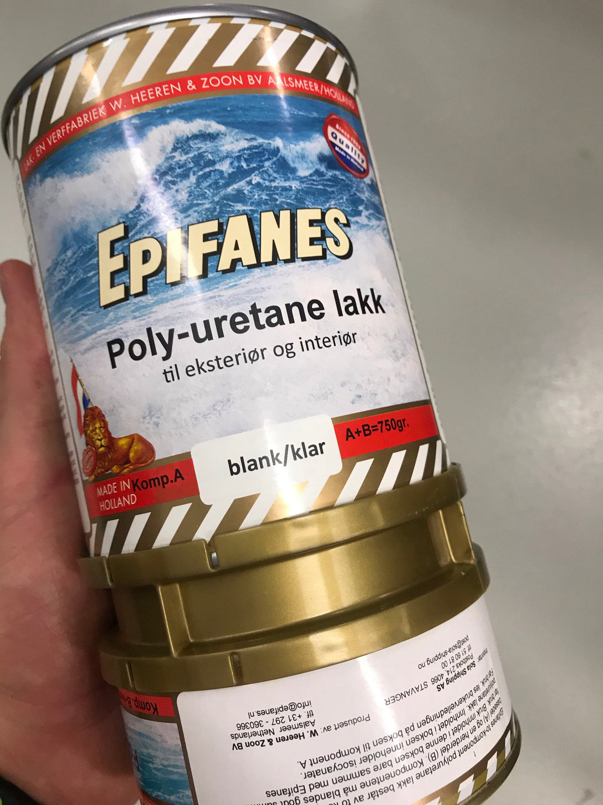 Barniz de Poliuretano Transparente Epifanes 750 g