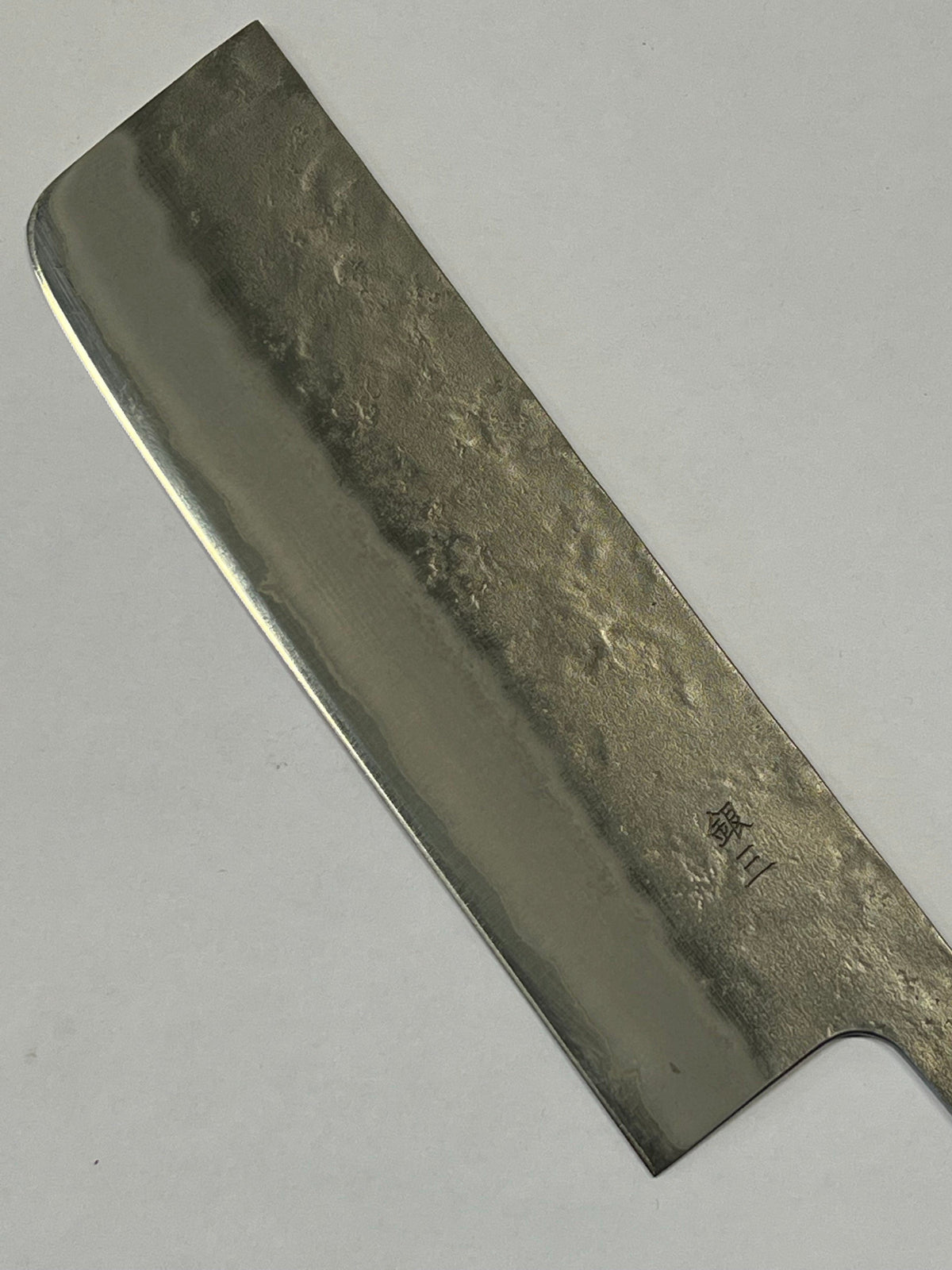 Hoja de cuchillo japonesa forjada a mano Nakiri 165 Silver3