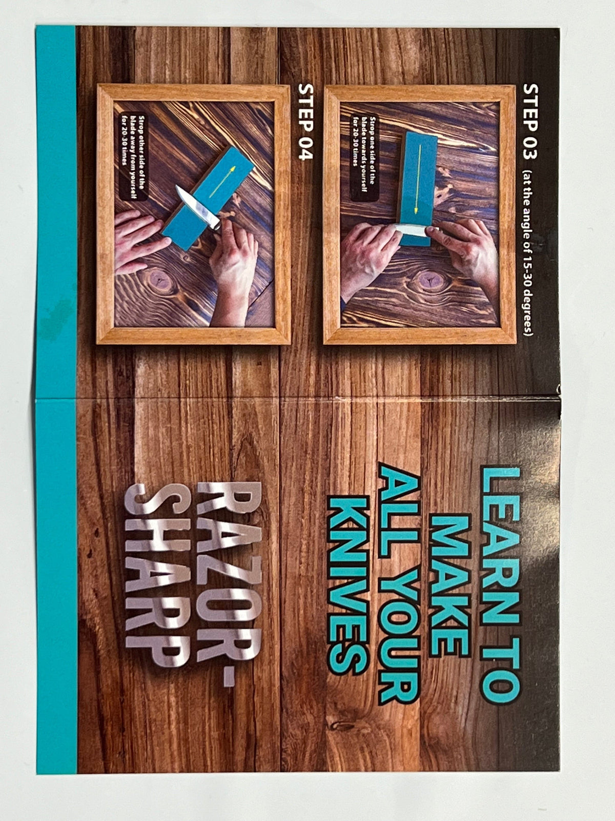 Asentador de cuero 220 x 61 x 22 mm con pasta de pulir LS4P1