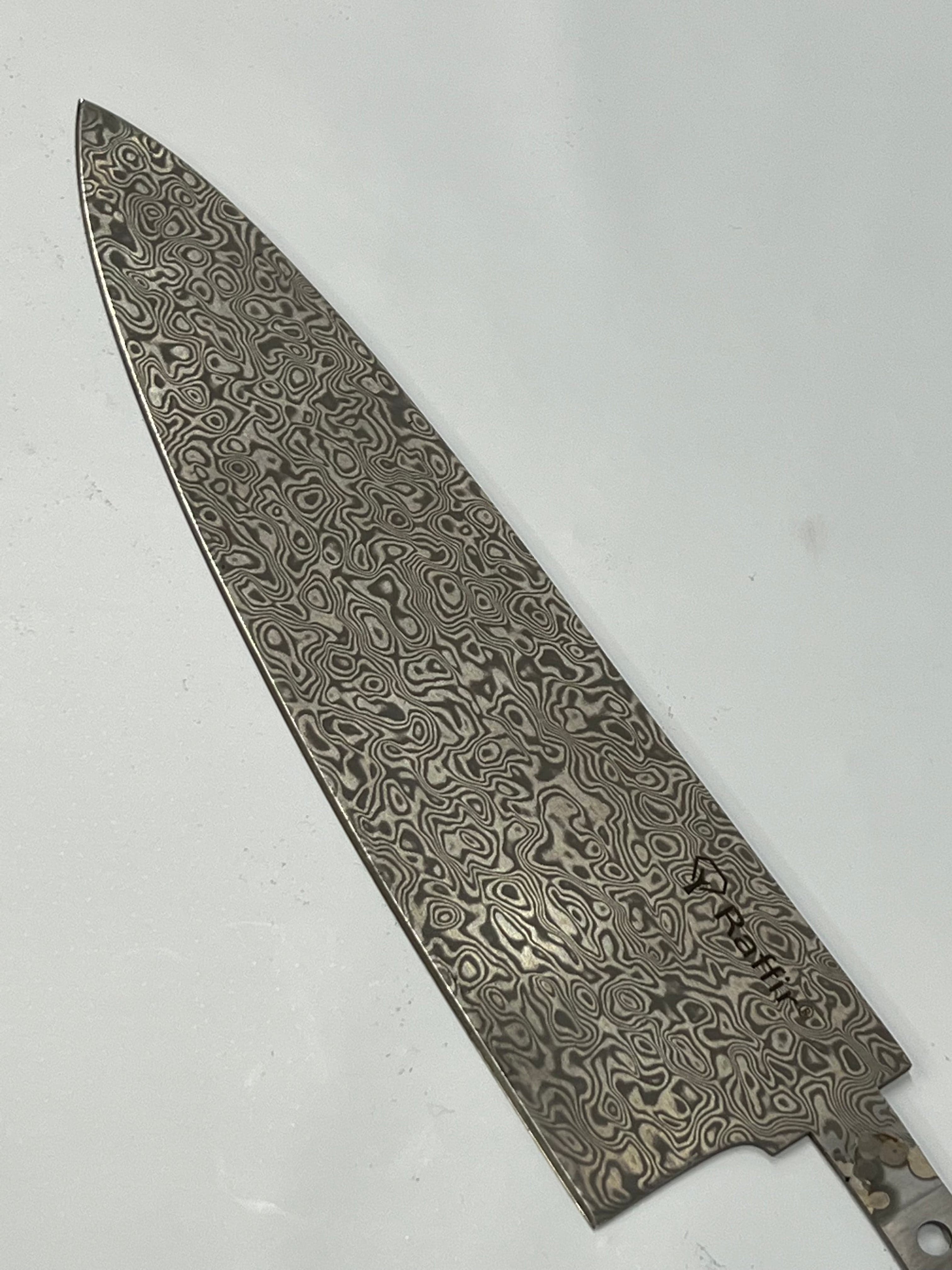 Cuchillo de cocina escandinavo de damasco