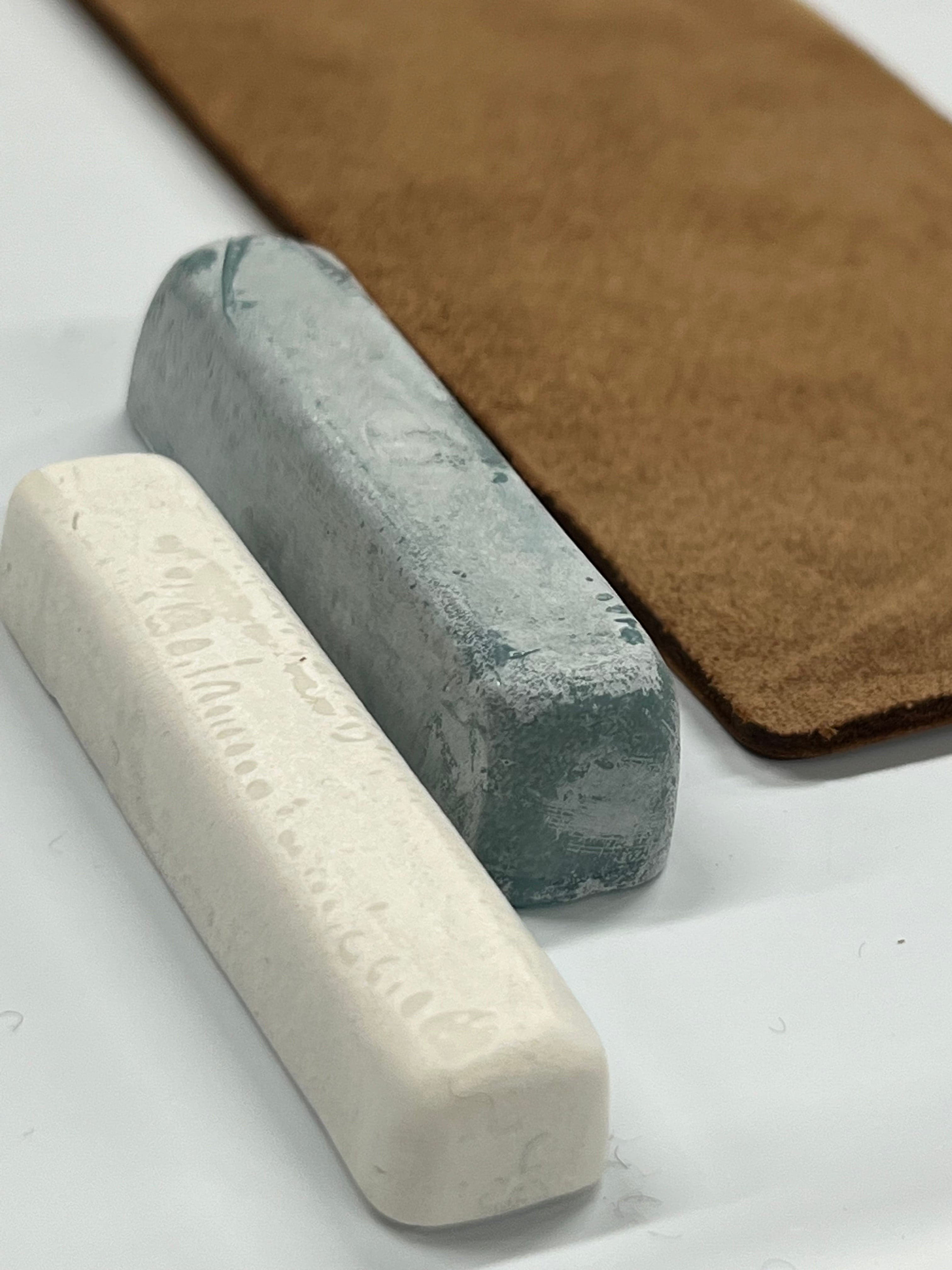 Asentador de cuero 200x75mm incl. 2 tipos de pasta de pulir