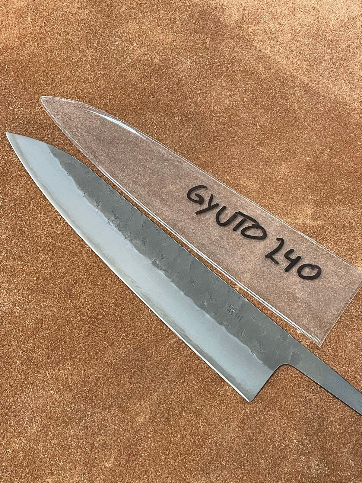 Hoja de cuchillo japonesa forjada a mano Gyuto 240 Silver3