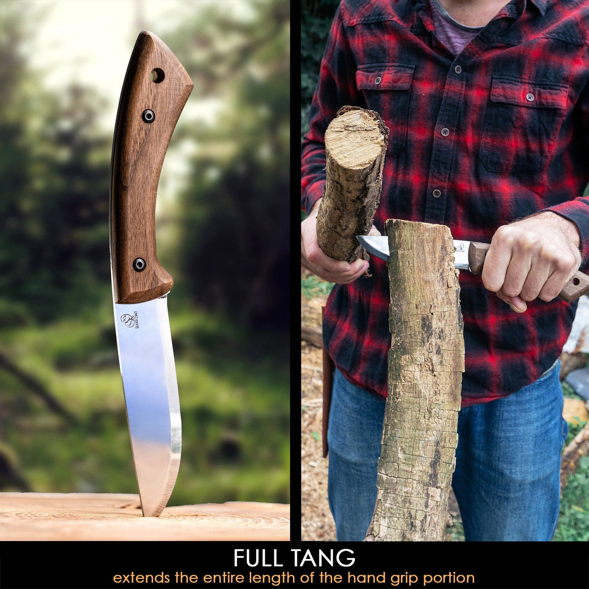Cuchillo de bushcraft BSH1 Dune con funda