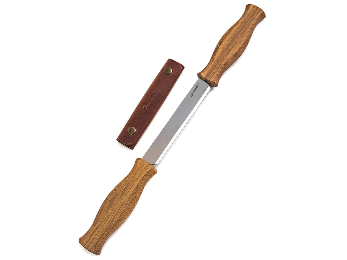 Cuchillo de tallar 120 mm incl. funda de cuero (DK1S)
