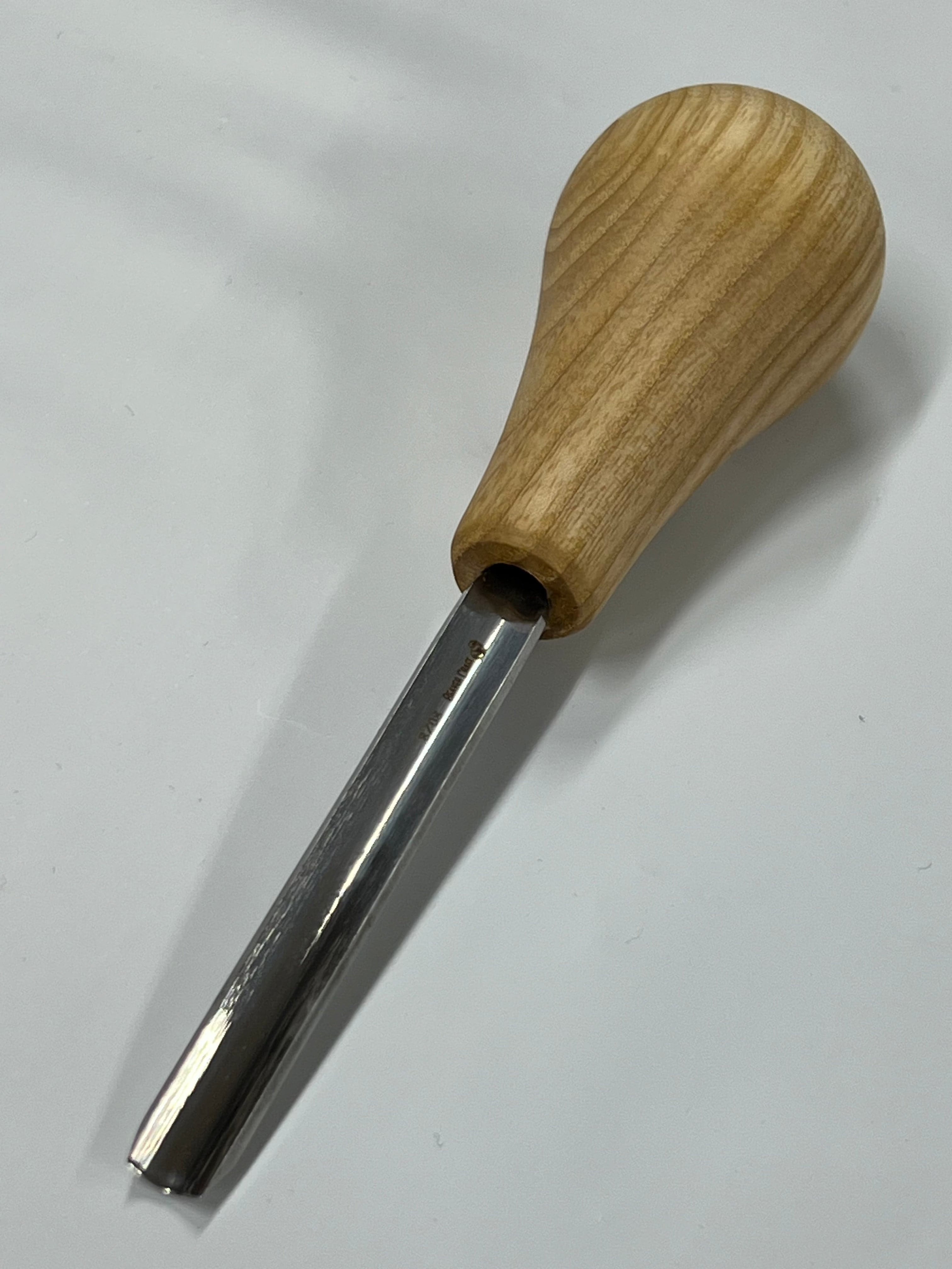 Gubia para tallar madera 75x14mm recta redondeada P8/08 con mango de bola