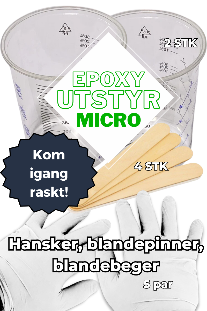 Kit de accesorios para epoxi - Empieza rápido - Pack: "Epoxy Utstyr Micro"