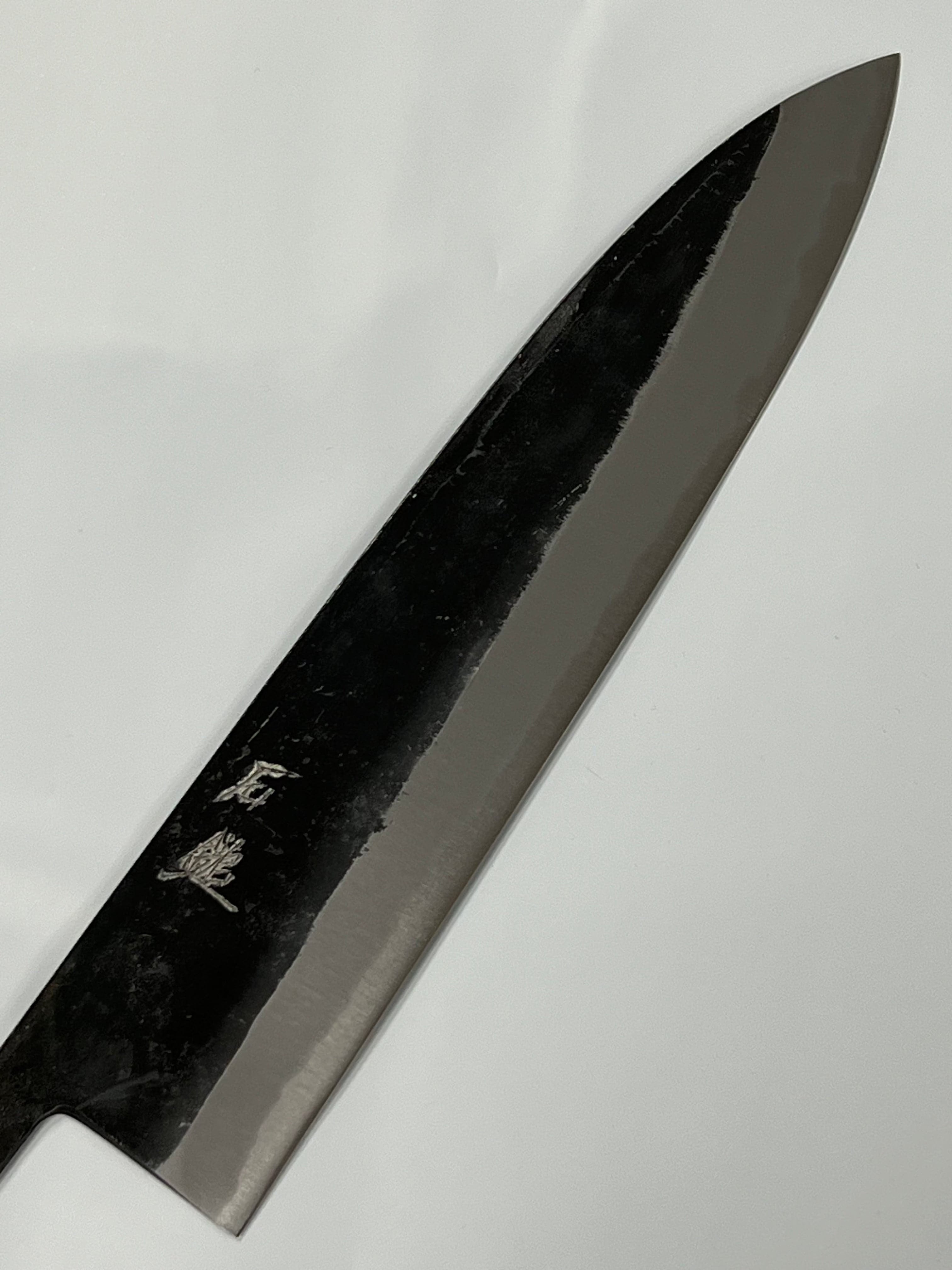 Hoja de cuchillo japonesa forjada a mano Kurouchi Gyuto 210 Blue 2