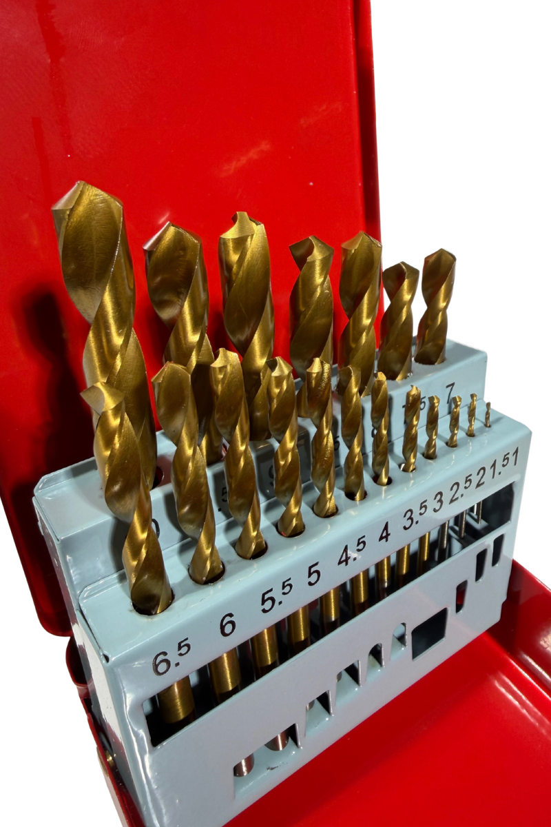 Juego de 19 brocas universales de 1-10 mm para acero