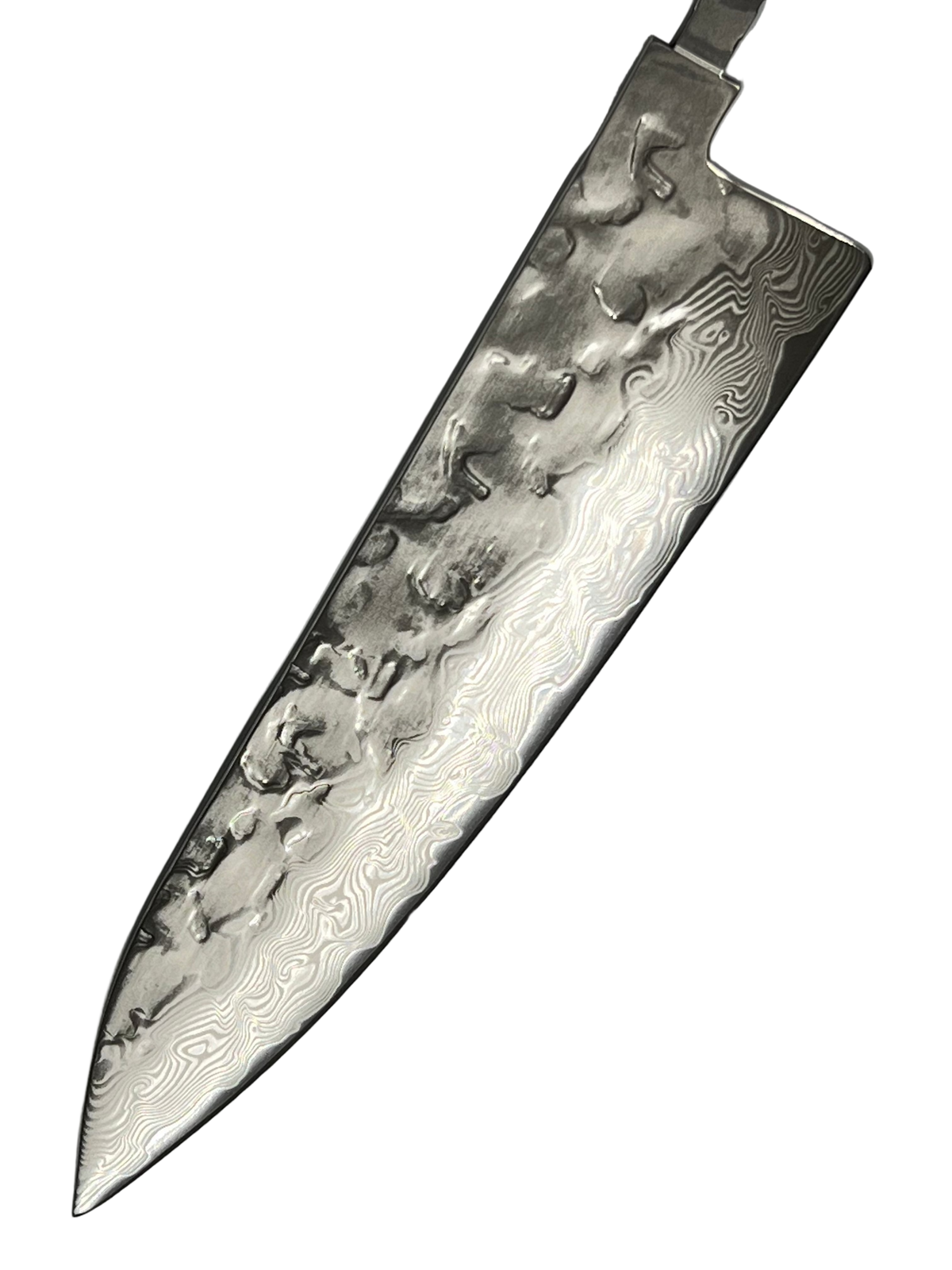 Cuchillo de chef 200mm VG-10 Pulido Brute de forge Damasco