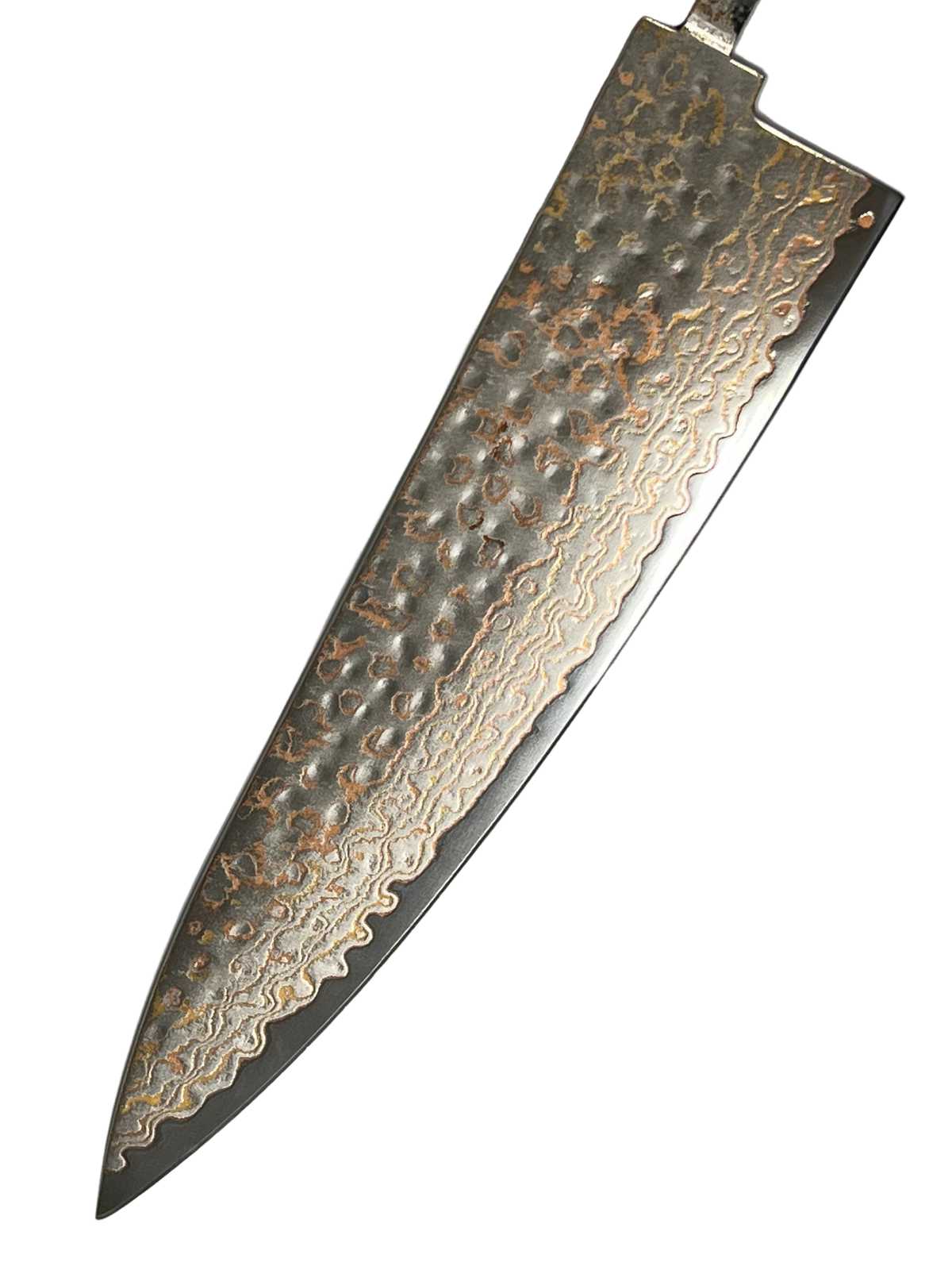Cuchillo de chef 220mm acero inoxidable cobre damasco