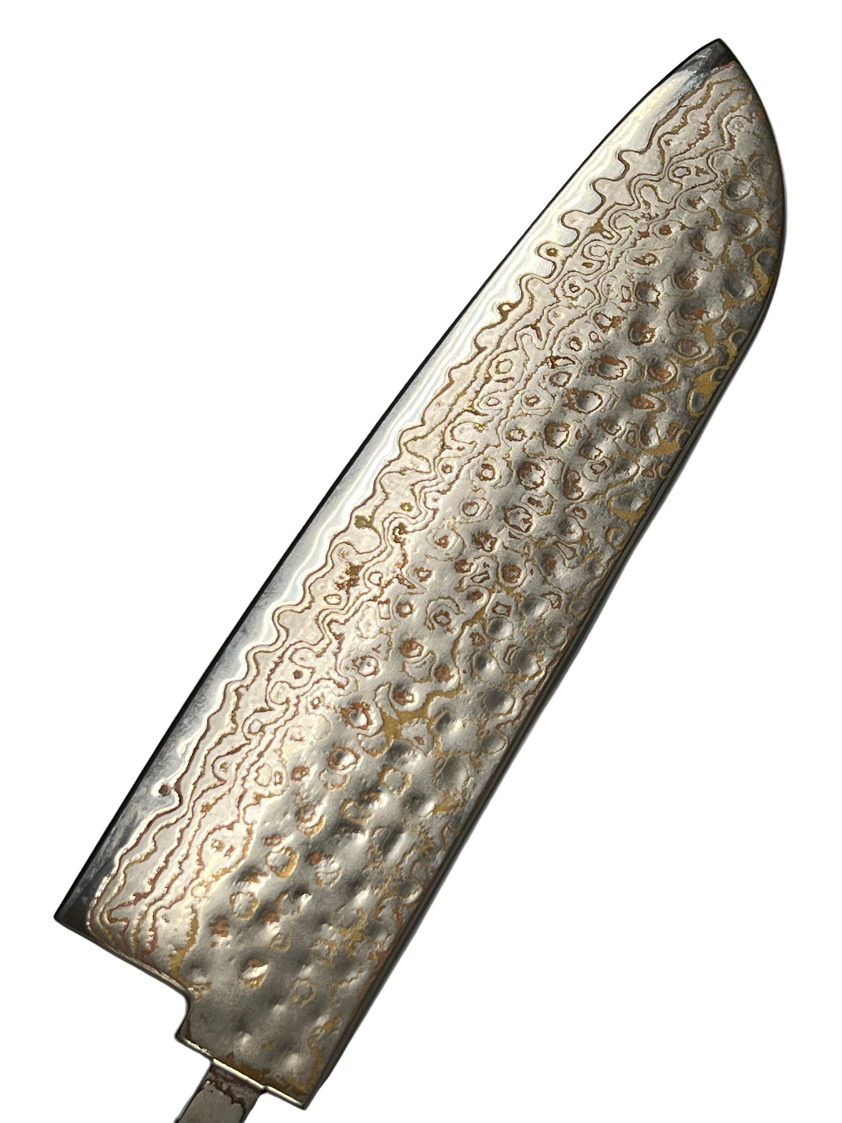 Santoku 200 mm, acero inoxidable, damasco de cobre