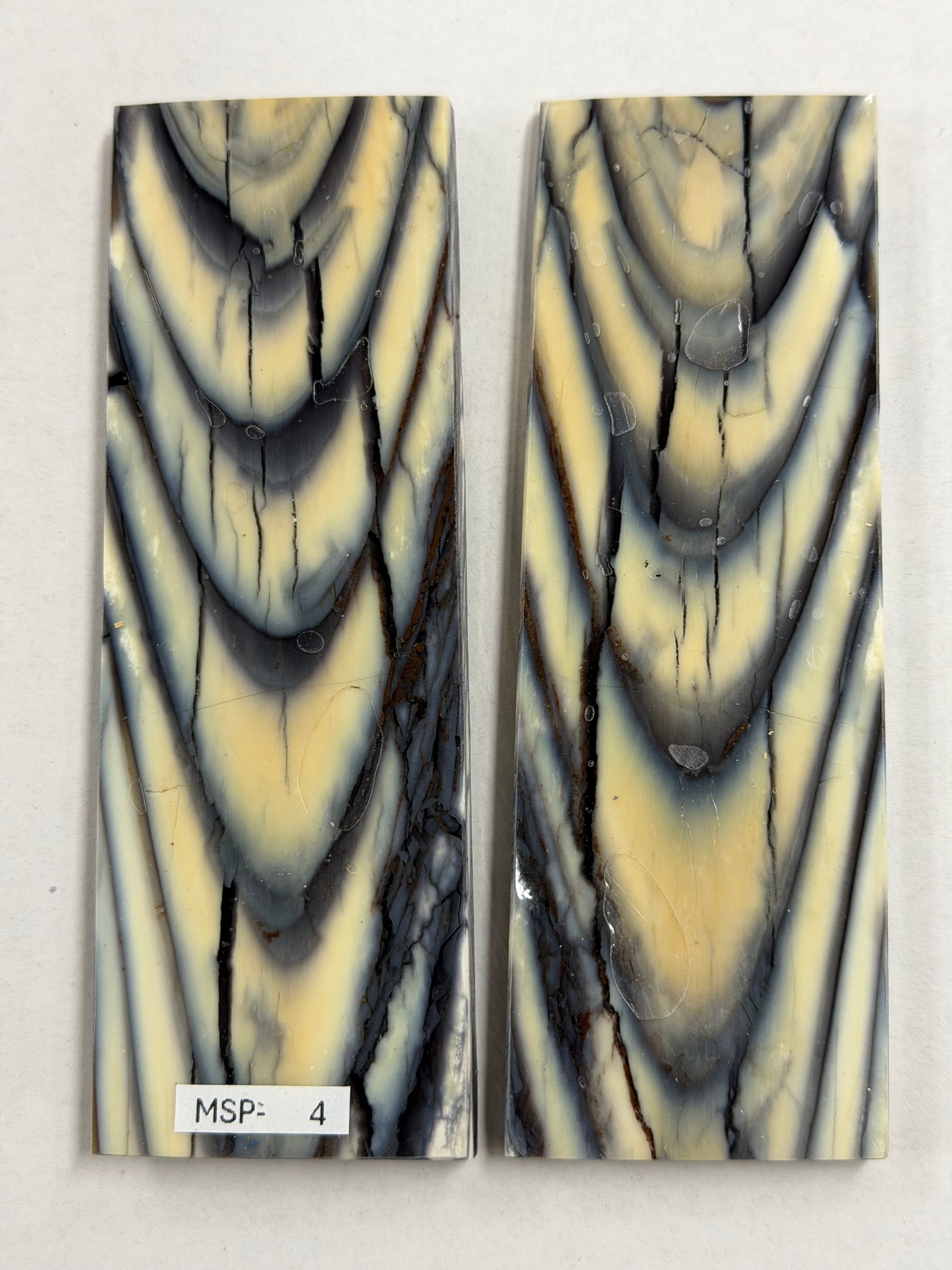 Placas de mango de colmillo de mamut MSP-04