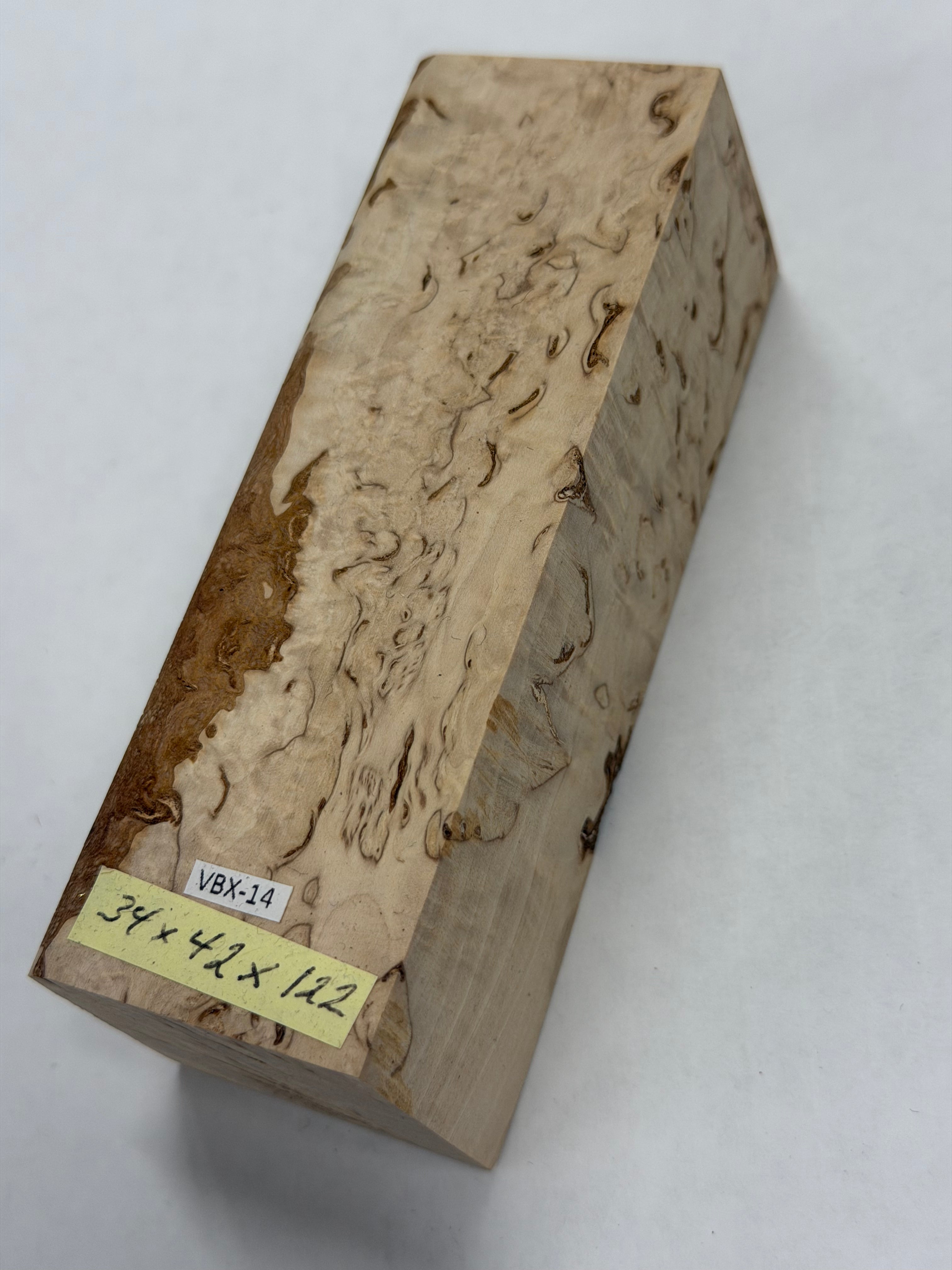 Abedul nudoso (masur) VBX-14; 34x42x122mm