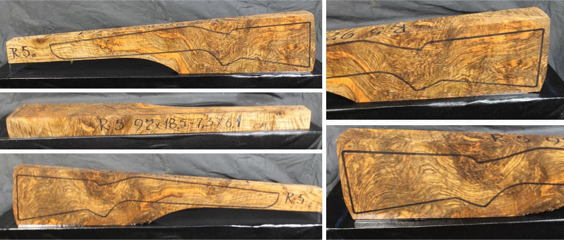 Culata de nogal turco grado 5 R5