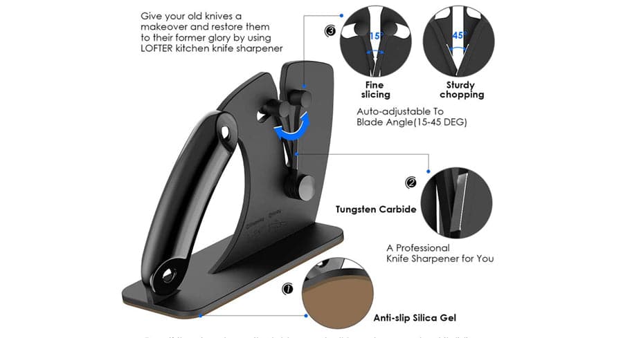 Afilador de cuchillos con ángulo ajustable automáticamente de 22-46 grados RISAM RM022