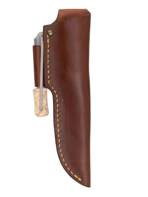 Funda de cuchillo Lars Fält Casström con portapedernal