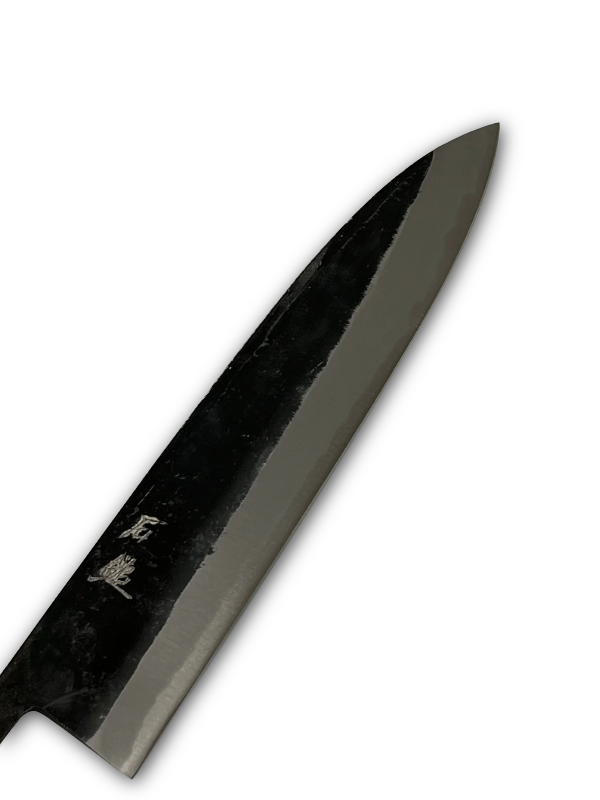 Hoja de cuchillo japonesa forjada a mano Kurouchi Gyuto 210 Blue 2