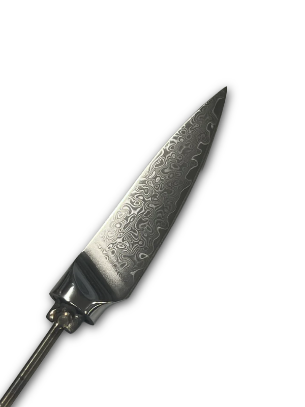 Hoja de cuchillo para fruta/cocina 3.5" (89mm) - Hoja de cuchillo de cocina de acero Damasco VG10