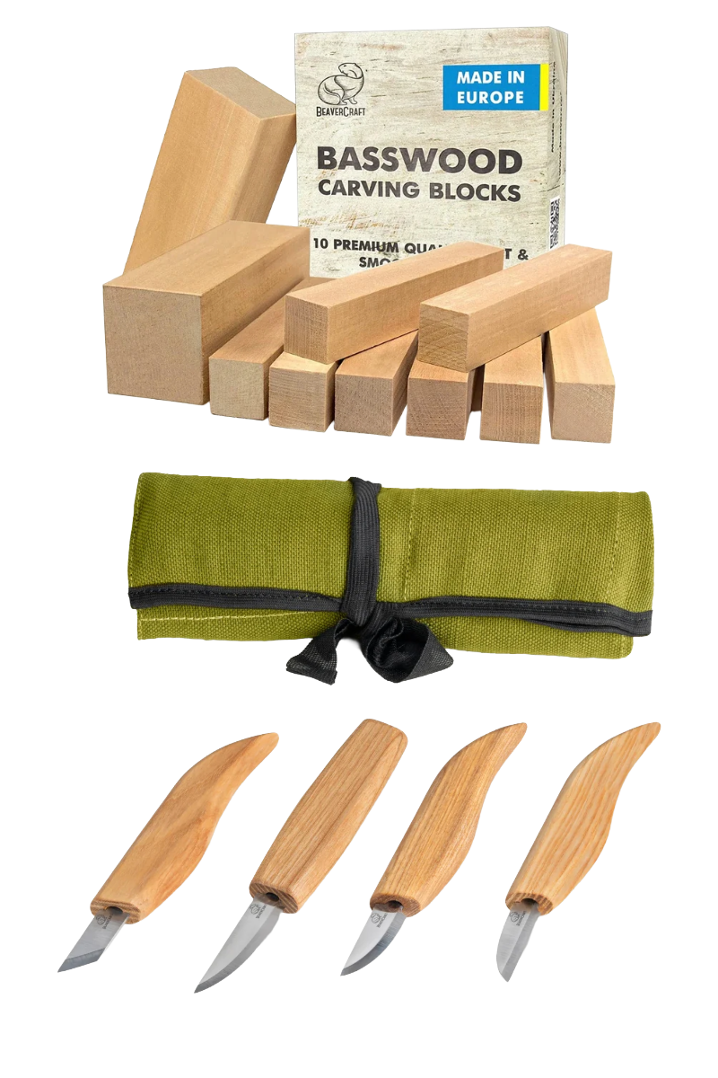 Set de inicio de talla en madera estándar